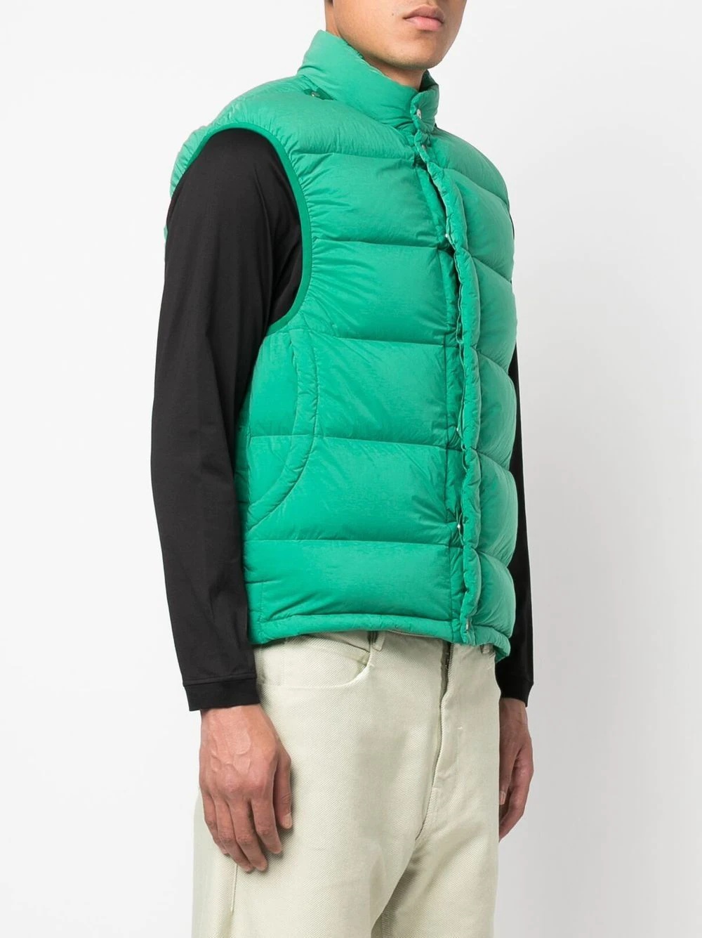 padded zip-up gilet - 3