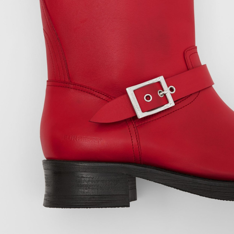 Burberry Leather Biker Boots outlook