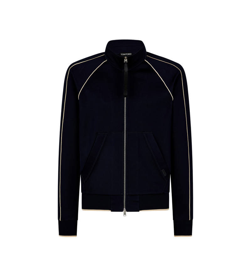 JERSEY ZIP THROUGH WITH PIPING 1