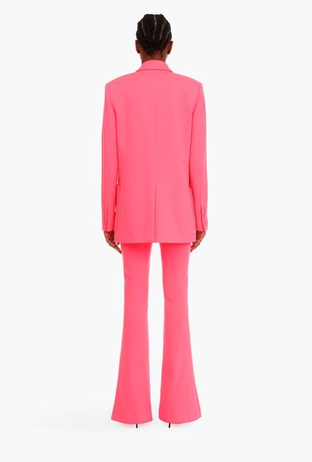 Neon pink boyfriend jacket with double-breasted closure - 3