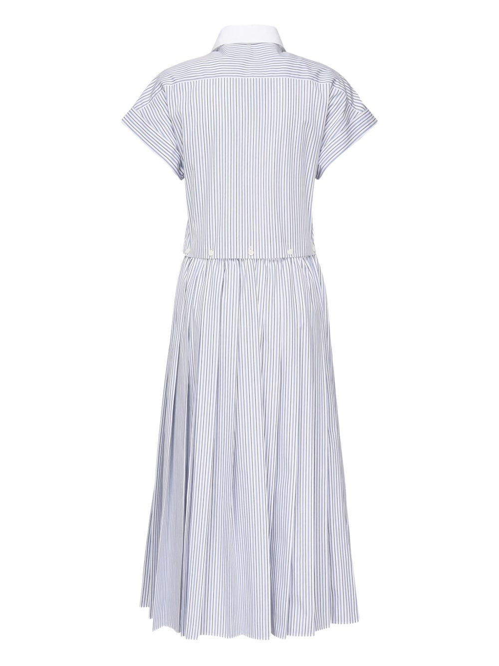 striped pleated midi dress - 2