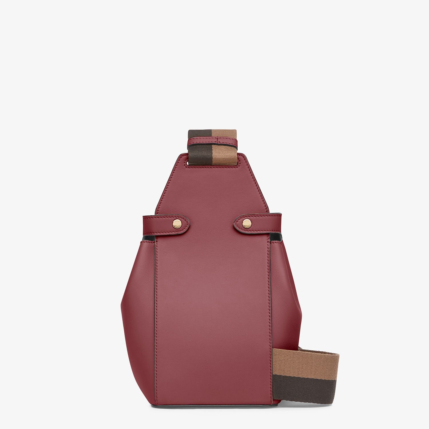 Burgundy leather mini-bag - 3