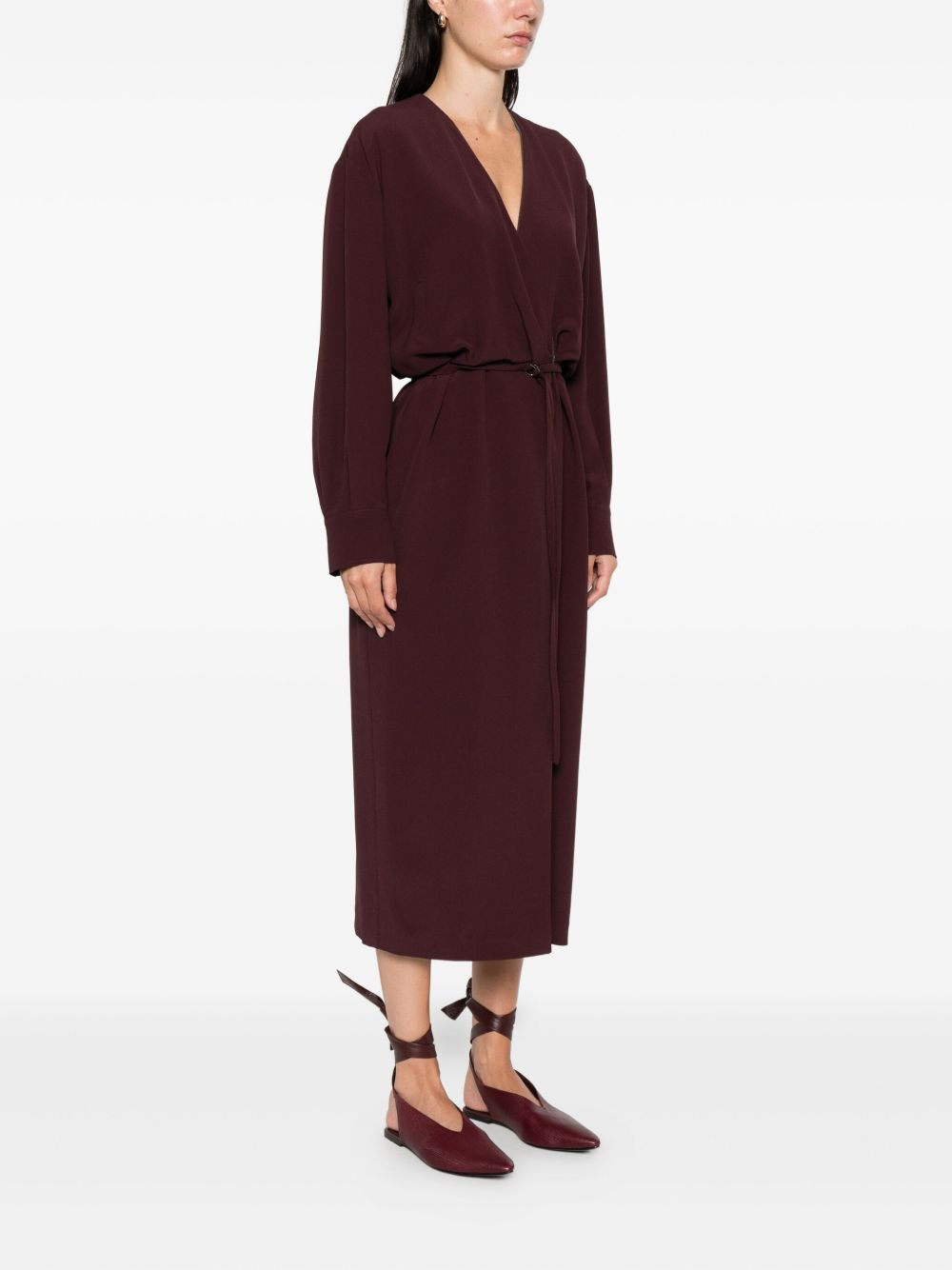 embellished wrap dress - 3