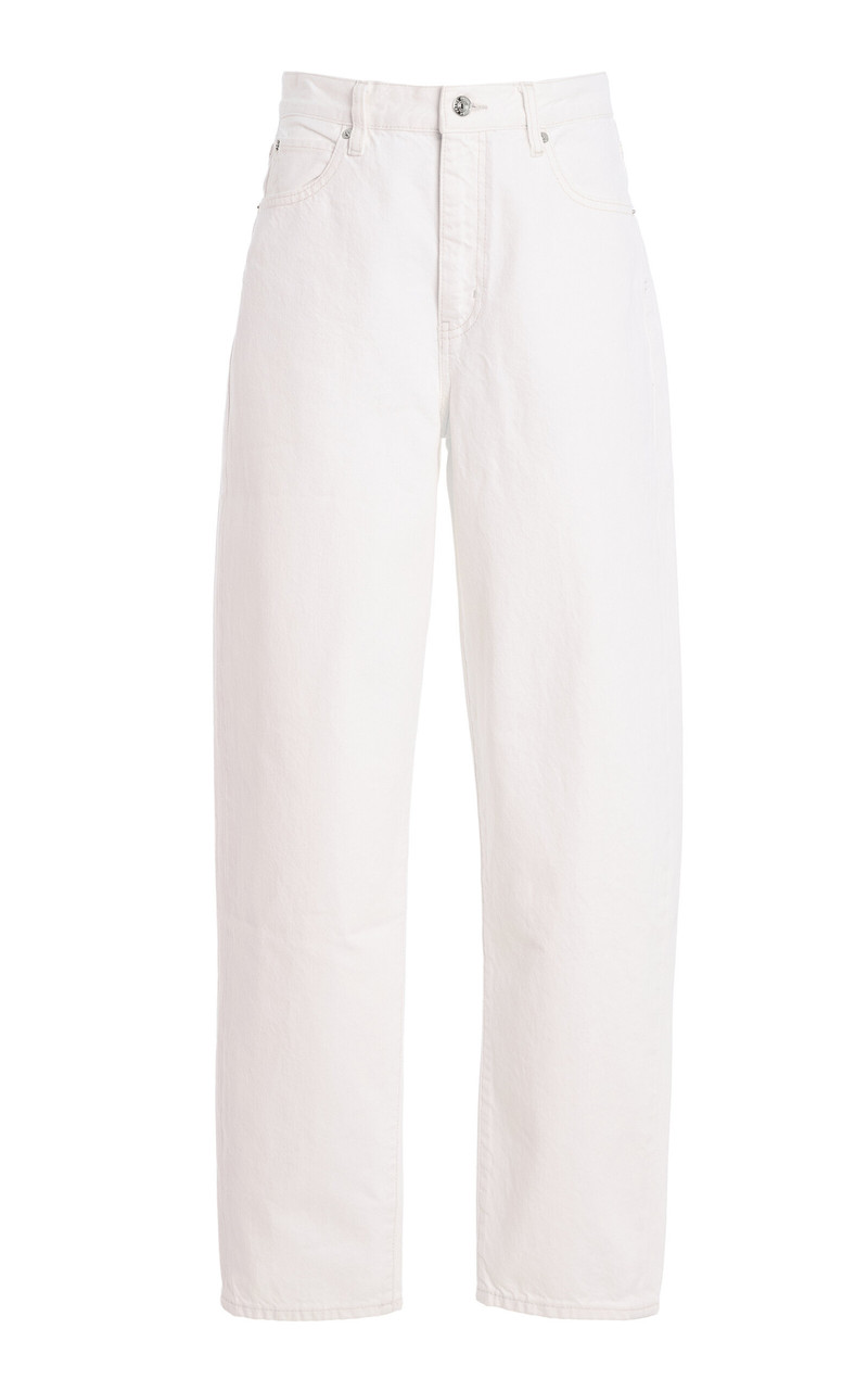 The Neat Rigid High-Rise Barrel-Leg Jeans white 1