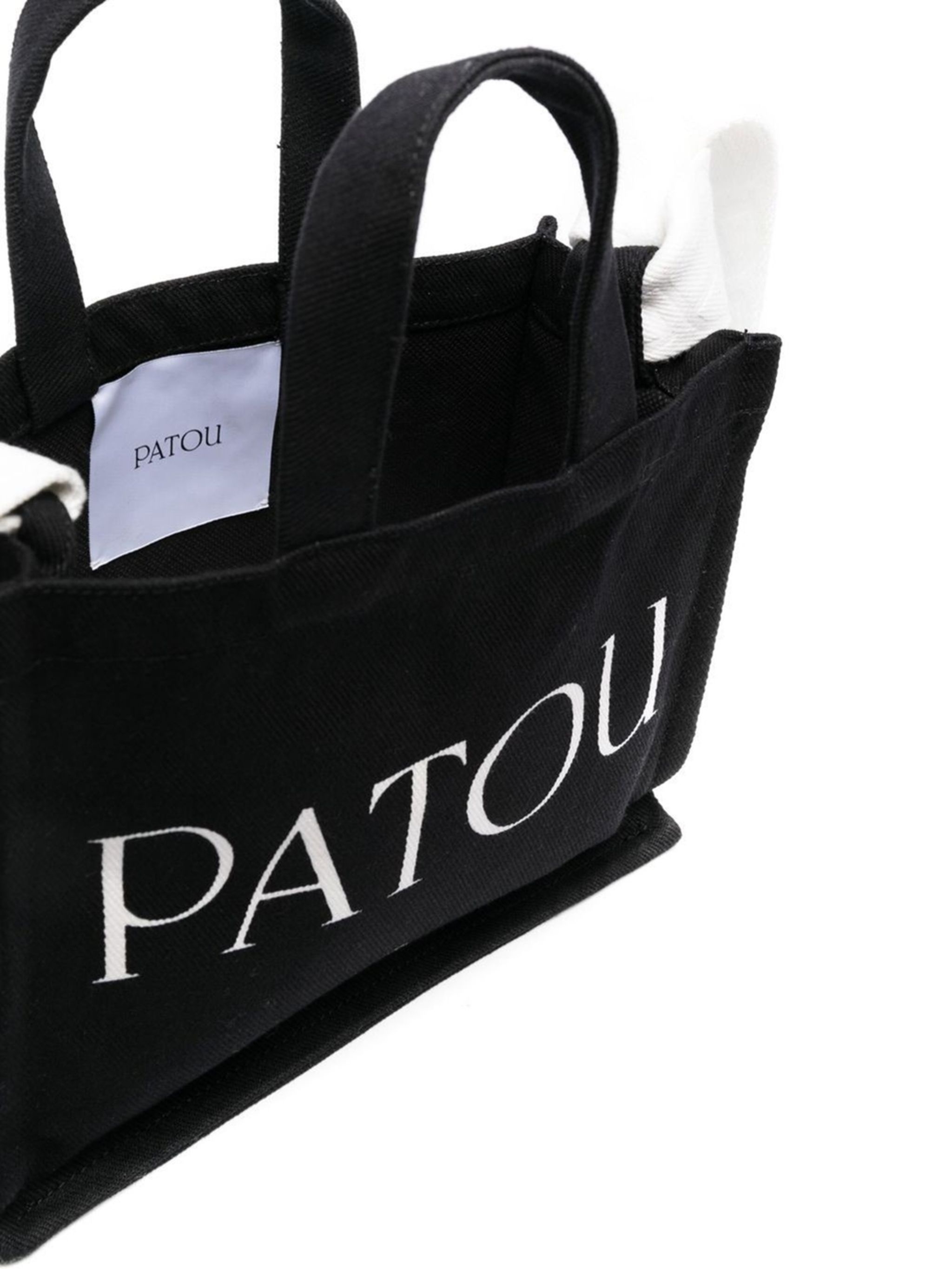 Large Logo Canvas Tote Bag in Blue - Patou