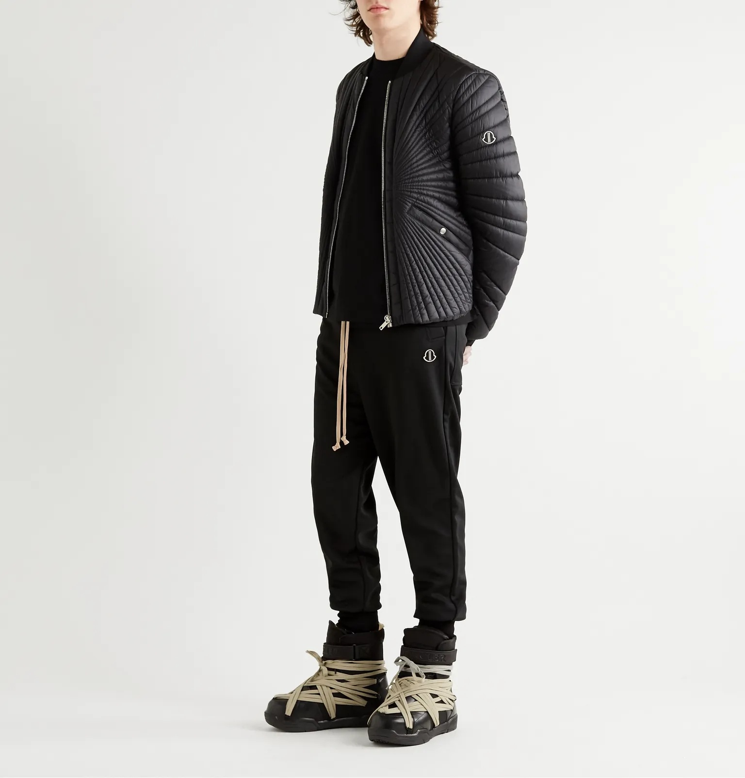 + Moncler Tapered Acetate Logo-Appliquéd Jersey Track Pants - 2