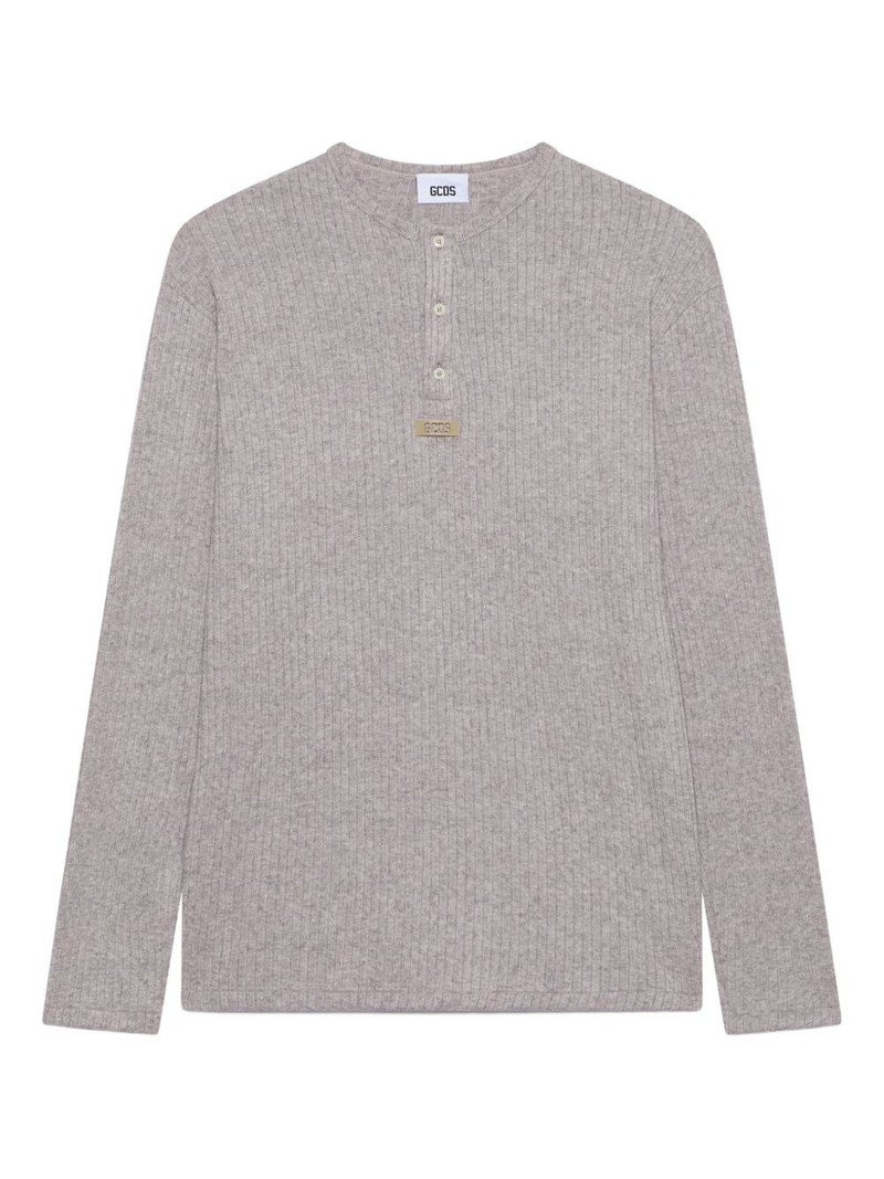 button ribbed T-shirt 1