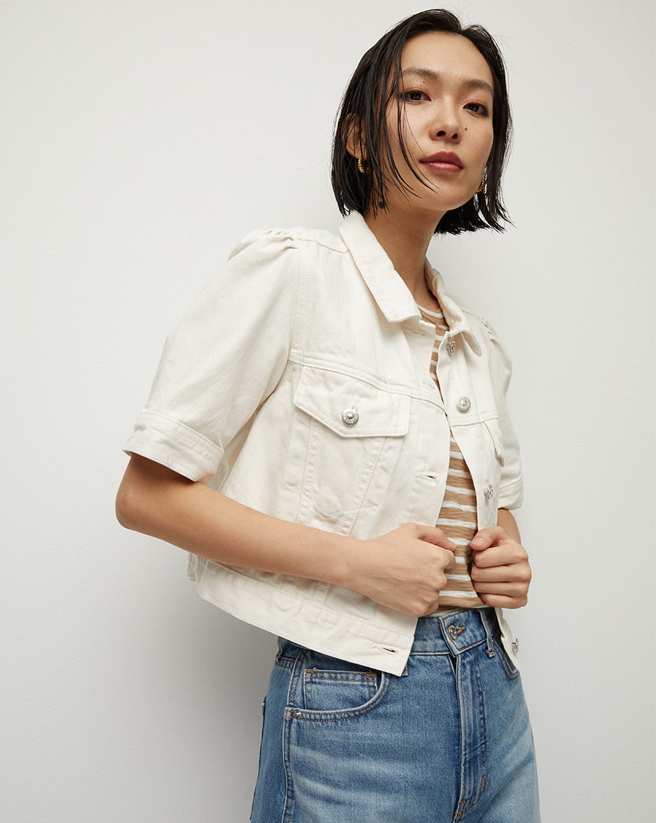 RAINA SHORT-SLEEVED DENIM JACKET - 2