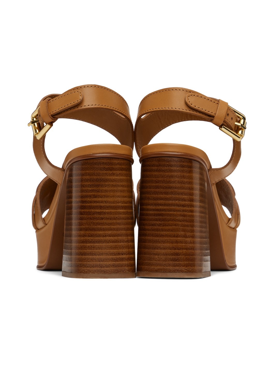 Tan Loys Platform Heeled Sandals - 2