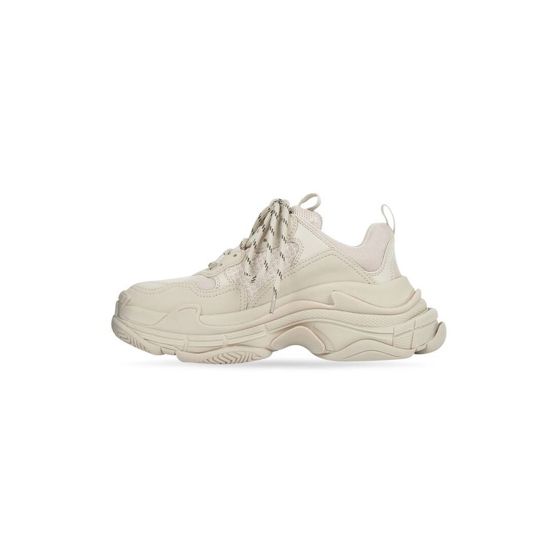 BALENCIAGA Women's Triple S Sneaker in Beige outlook