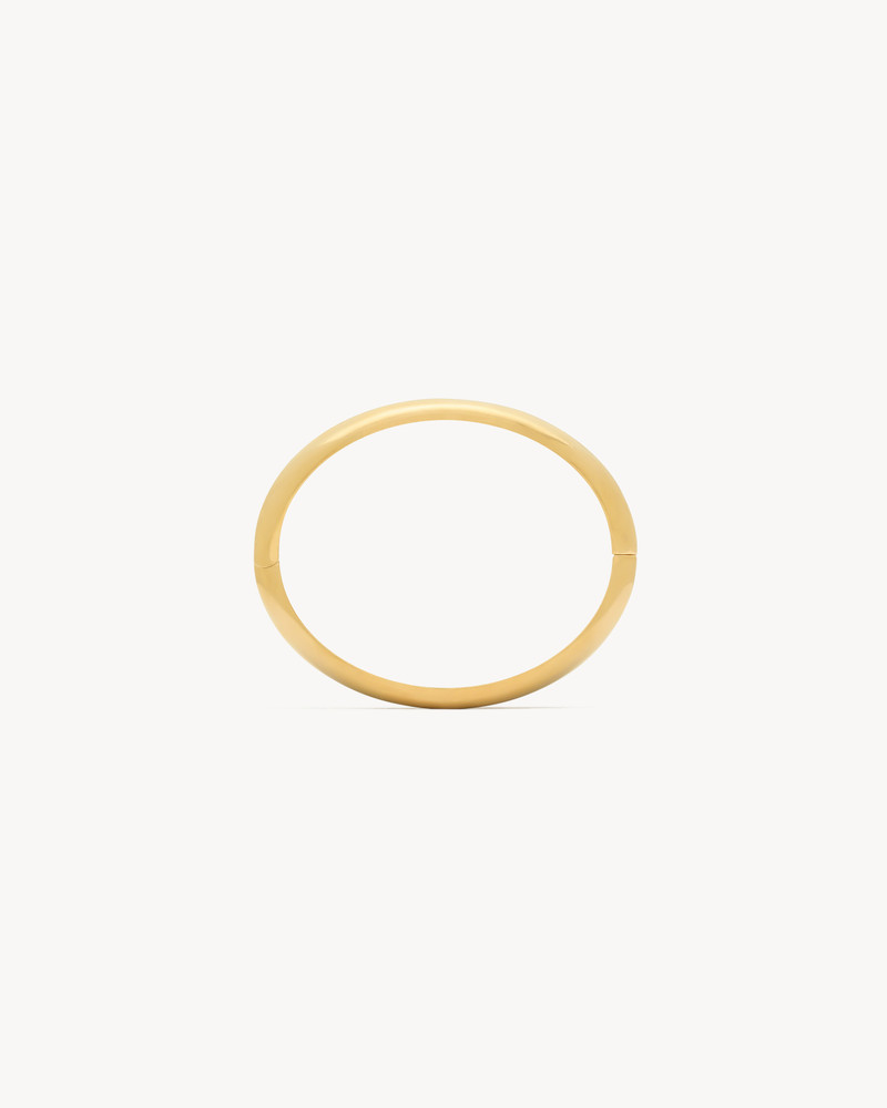 SAINT LAURENT TORTOISESHELL STACKED CUFF IN RESIN AND METAL outlook