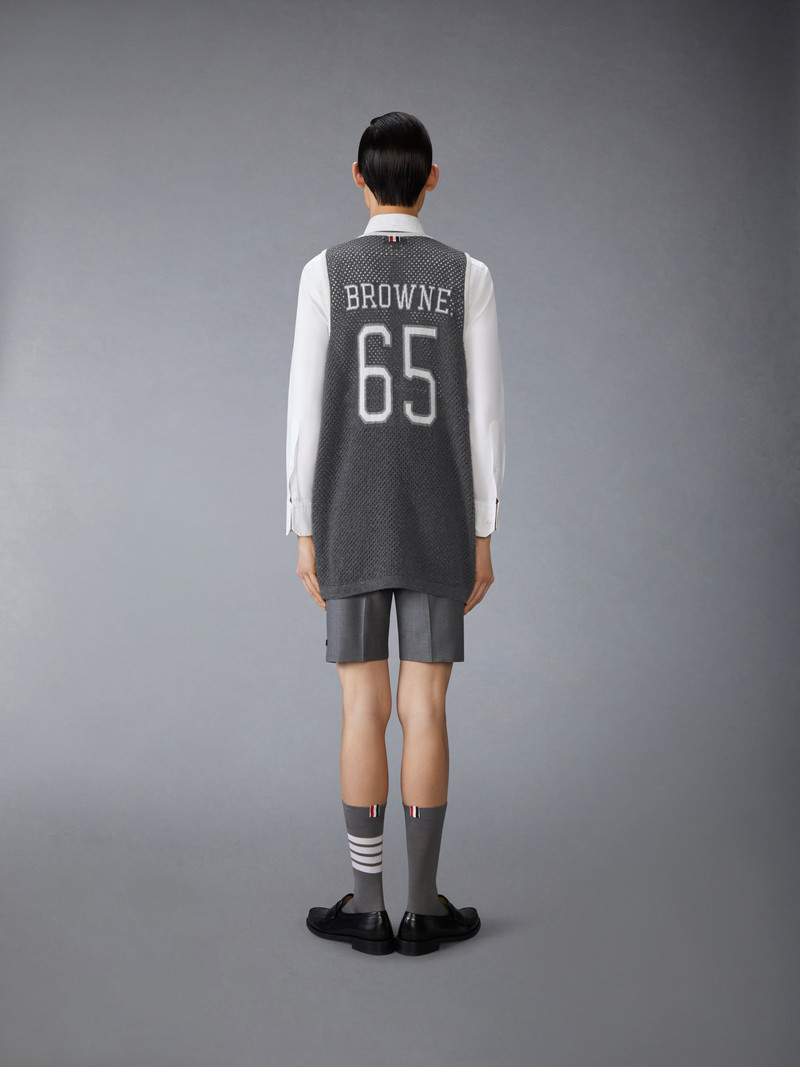 INTARSIA CASHMERE MESH BASKETBALL JERSEY 4