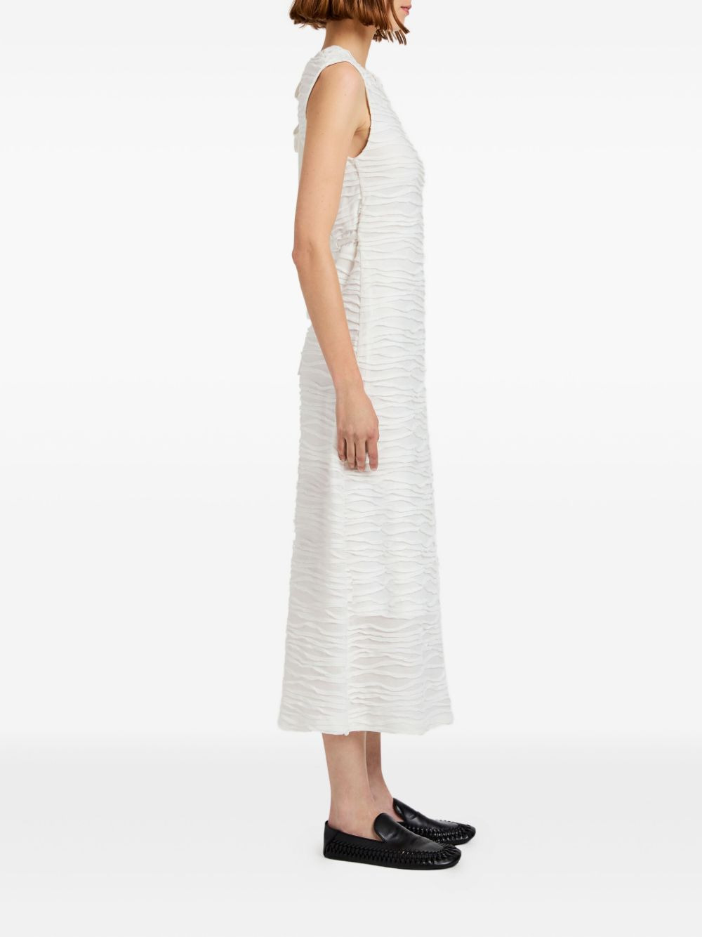 Laura textured sleeveless midi dress - 3