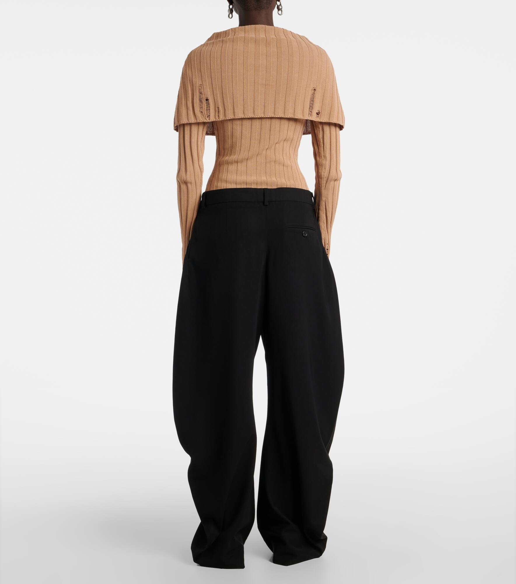 Mid-rise wide-leg pants - 3