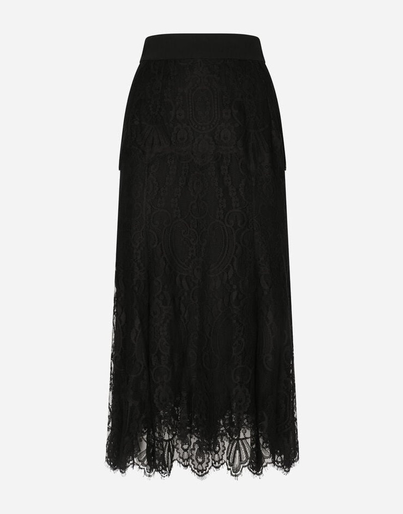 Long chantilly lace skirt 1