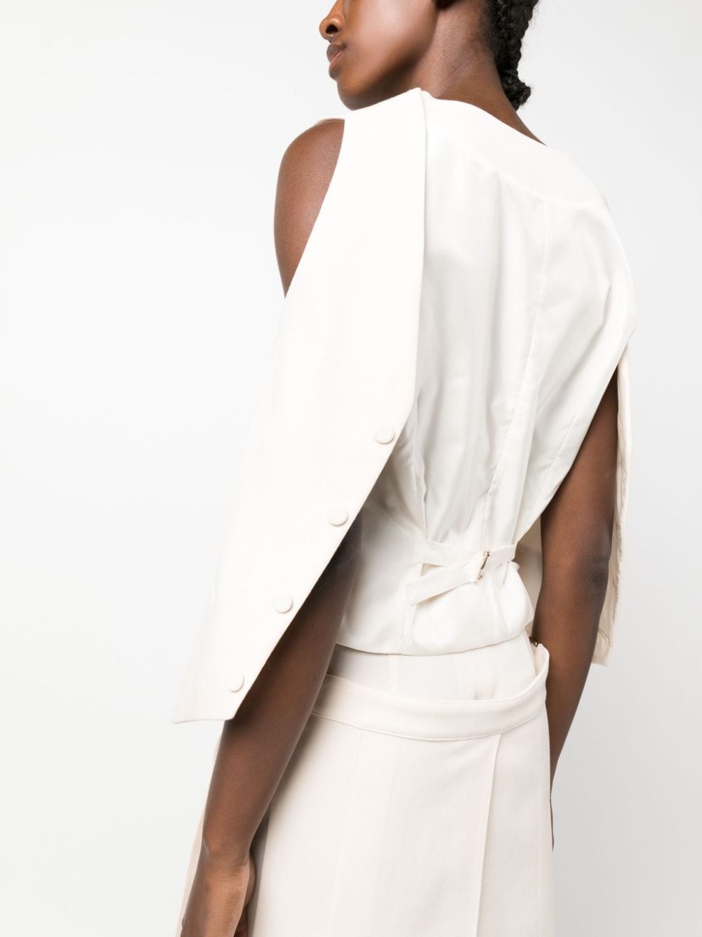 cut-out tailored cape - 5