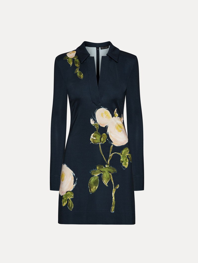PAINTED ROSES JERSEY MINI DRESS 1