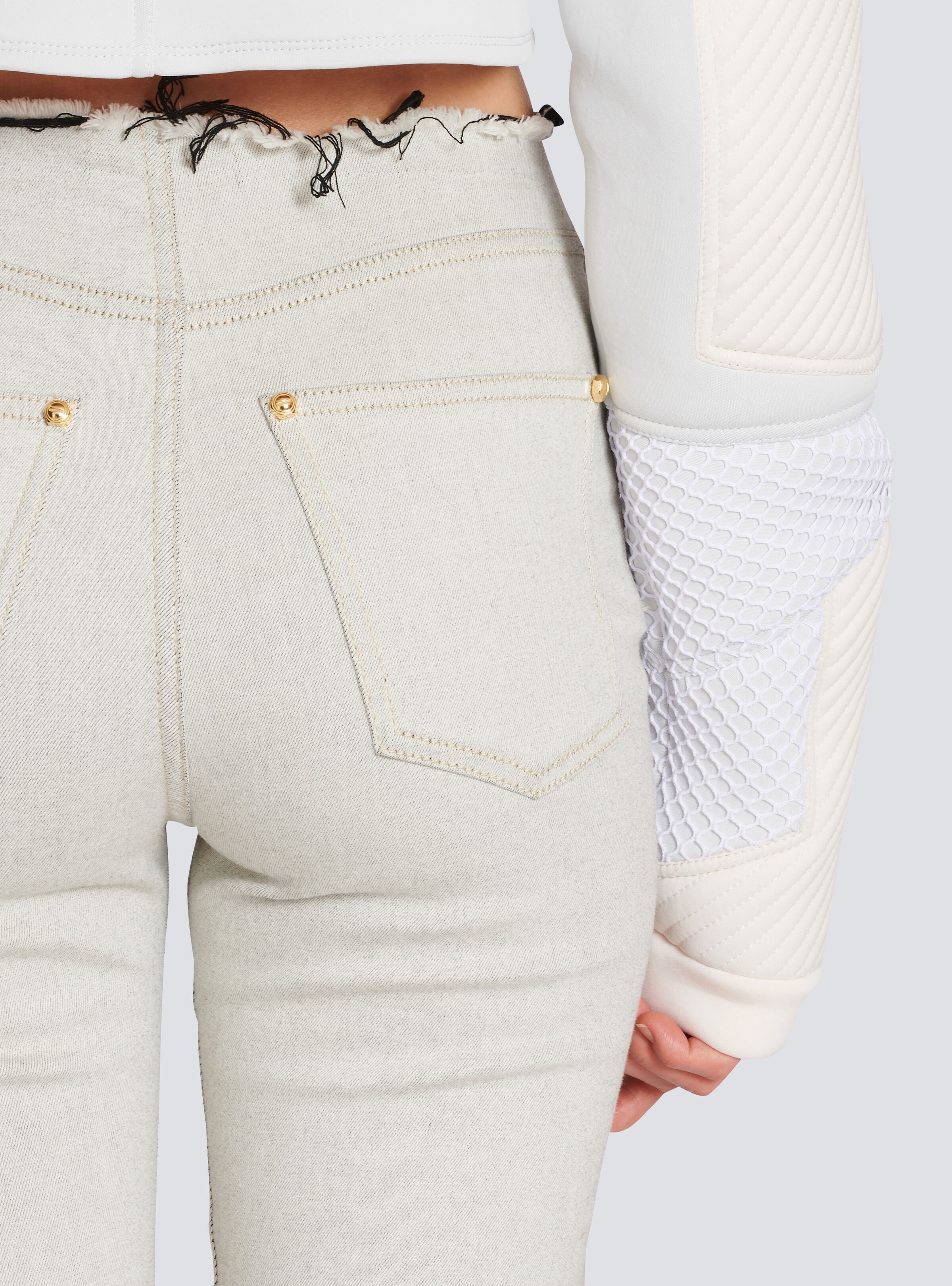 Ribbed cotton slim-fit jeans - 6