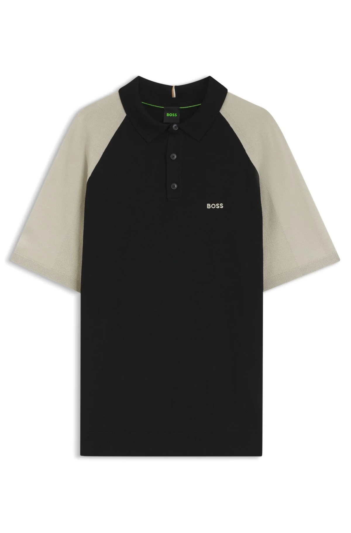 ACTIVE COLOR-BLOCKED KNIT POLO - 1