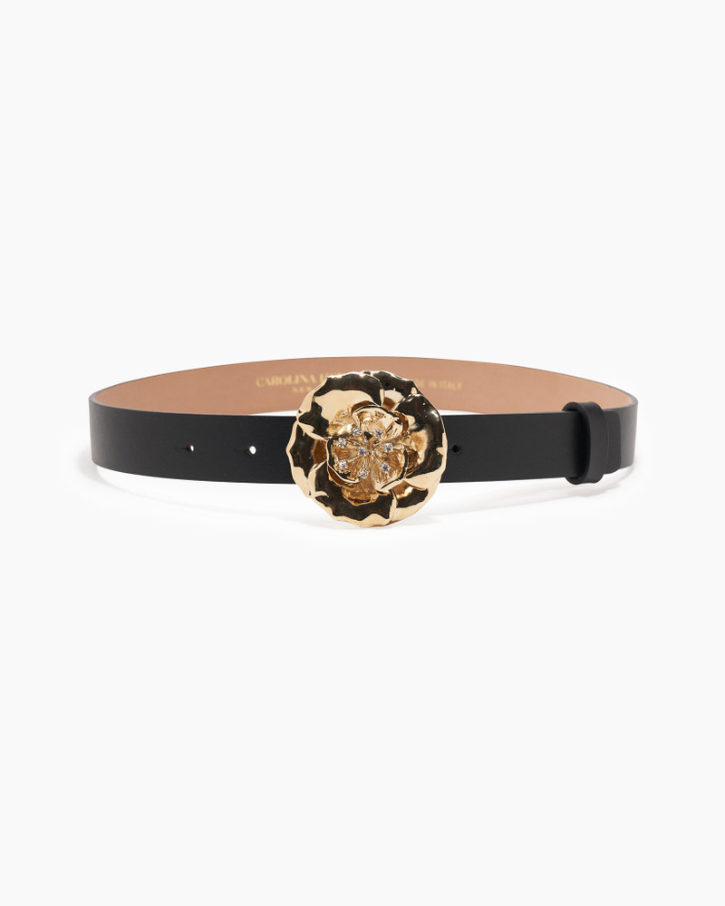 Metal Flower Skinny Belt 1