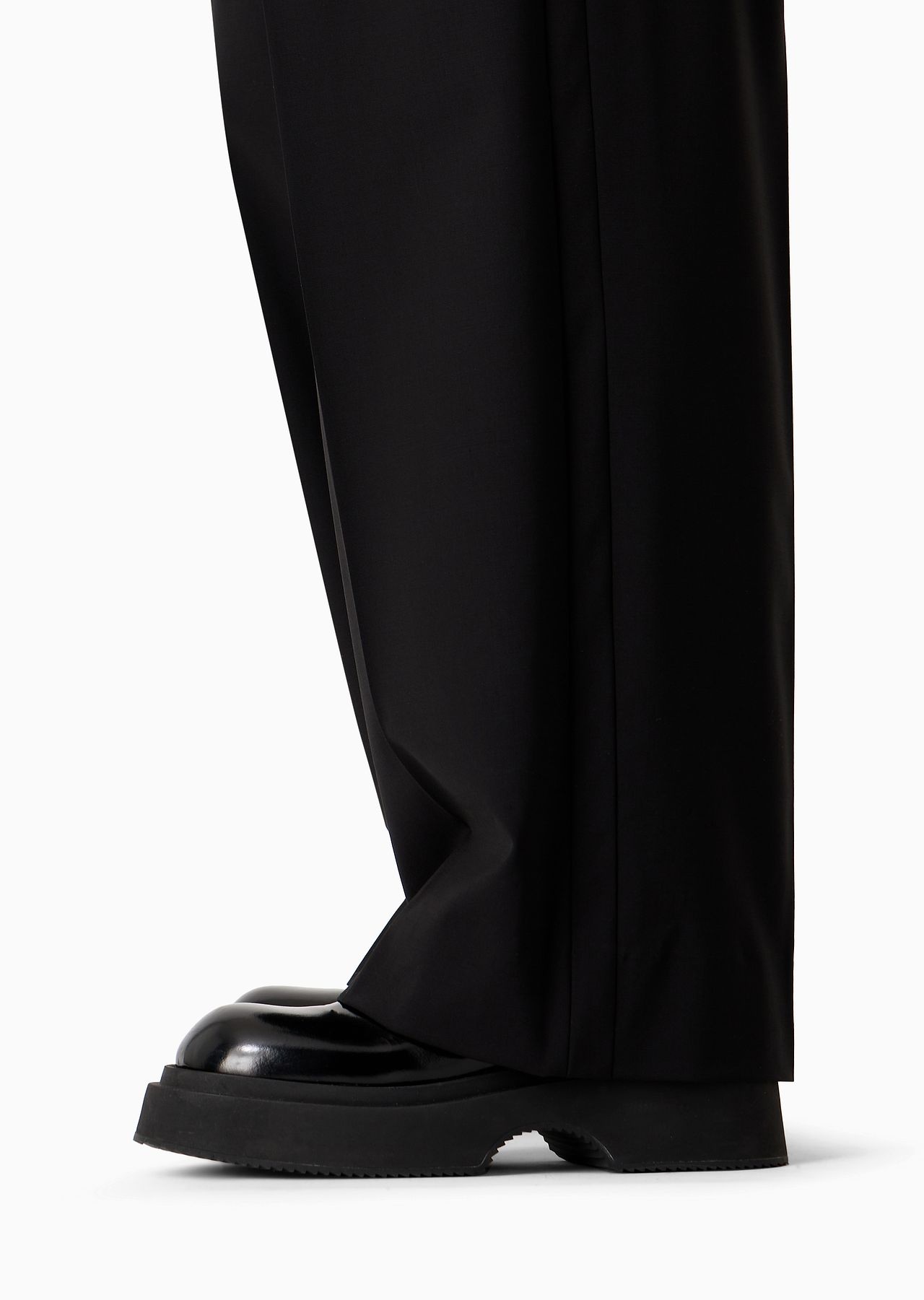 Virgin-wool two-way stretch canvas trousers with darts - 7