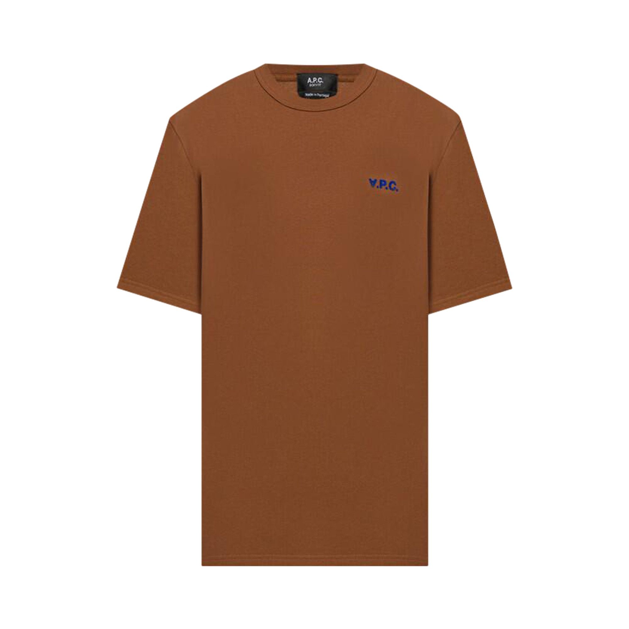 A.P.C. Small Logo Boxy T-Shirt 'Hazelnut/Blue' - 1