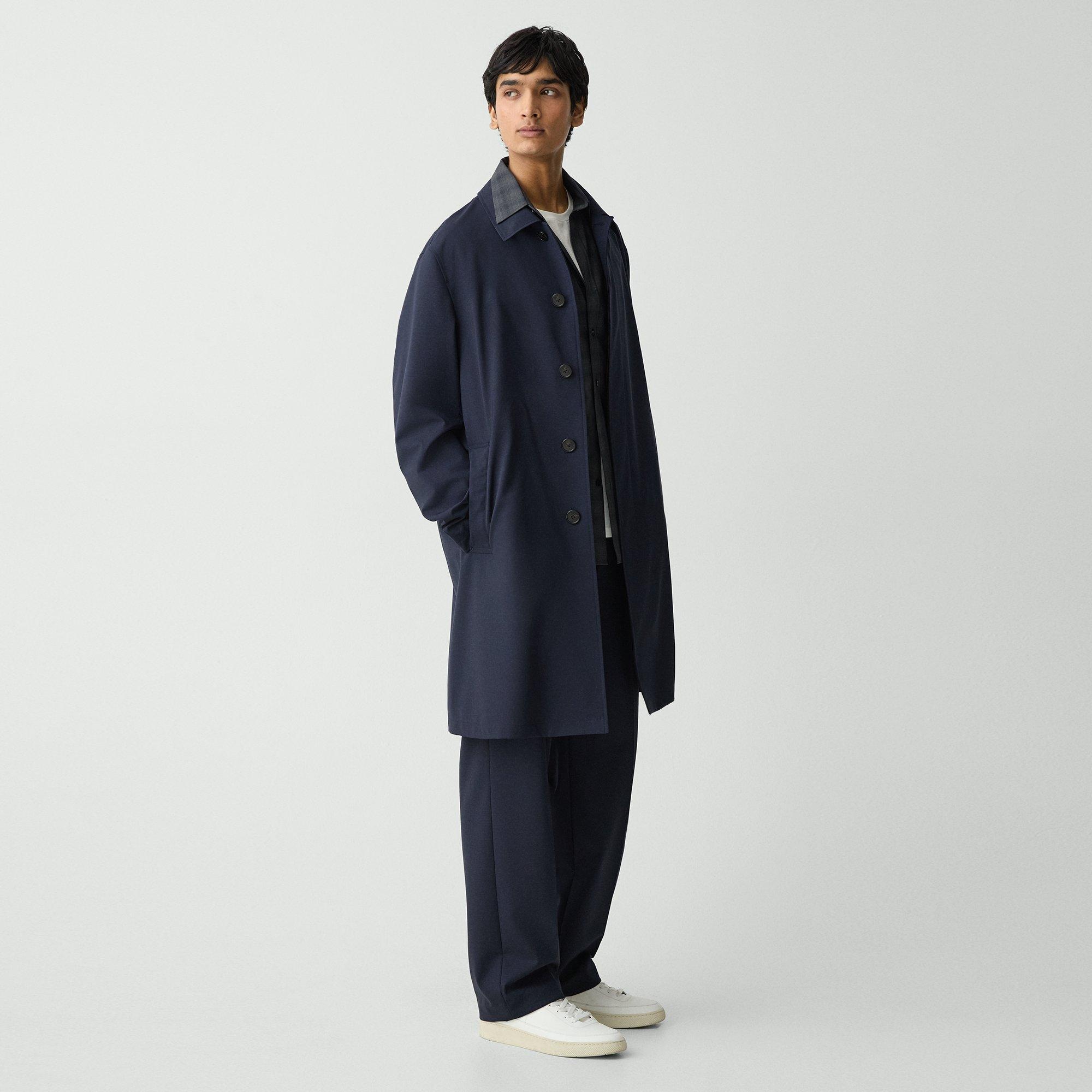 Single-Breasted Overcoat in Stretch Wool - 3