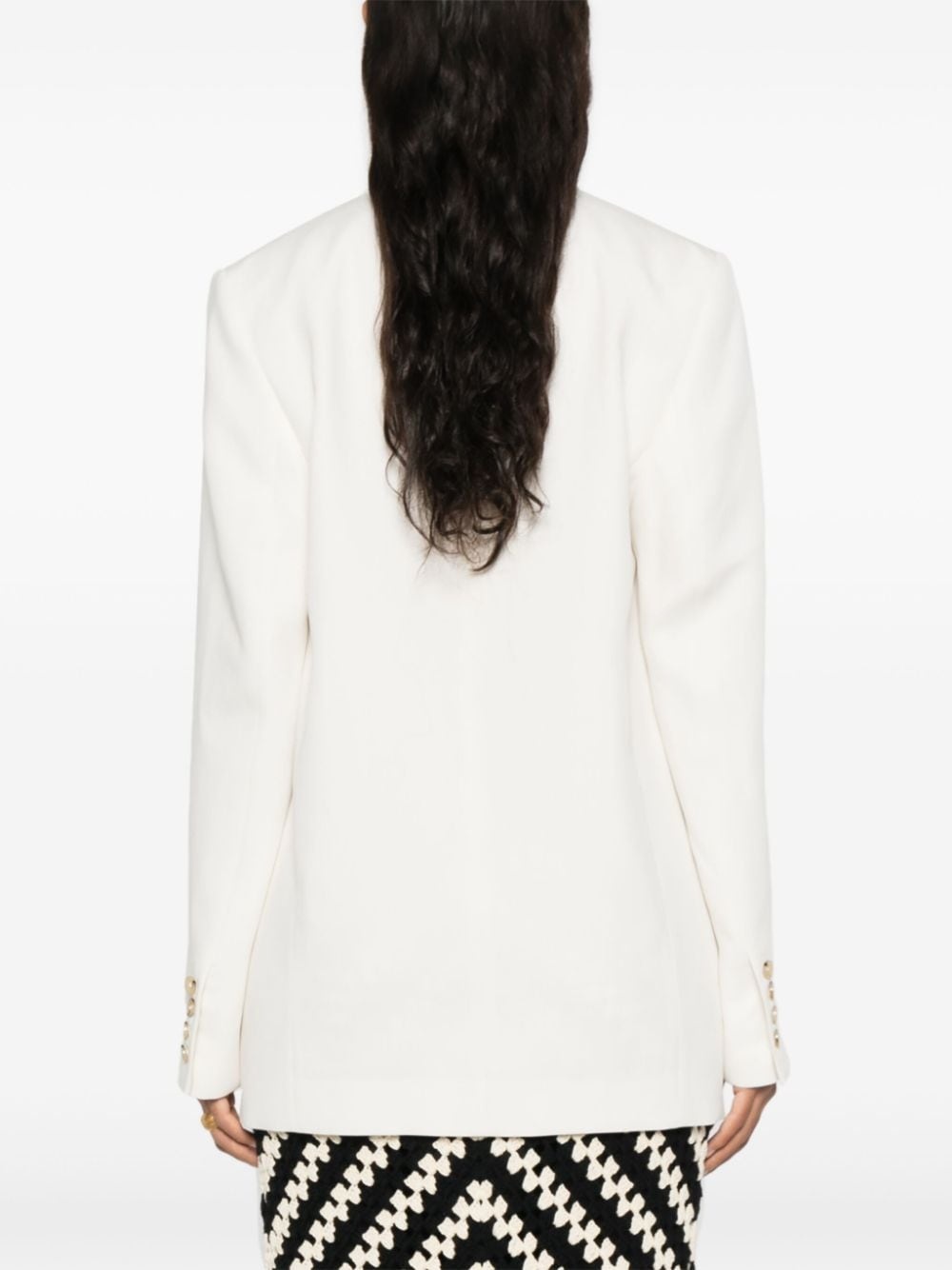 notched-lapels single-breasted blazer - 4