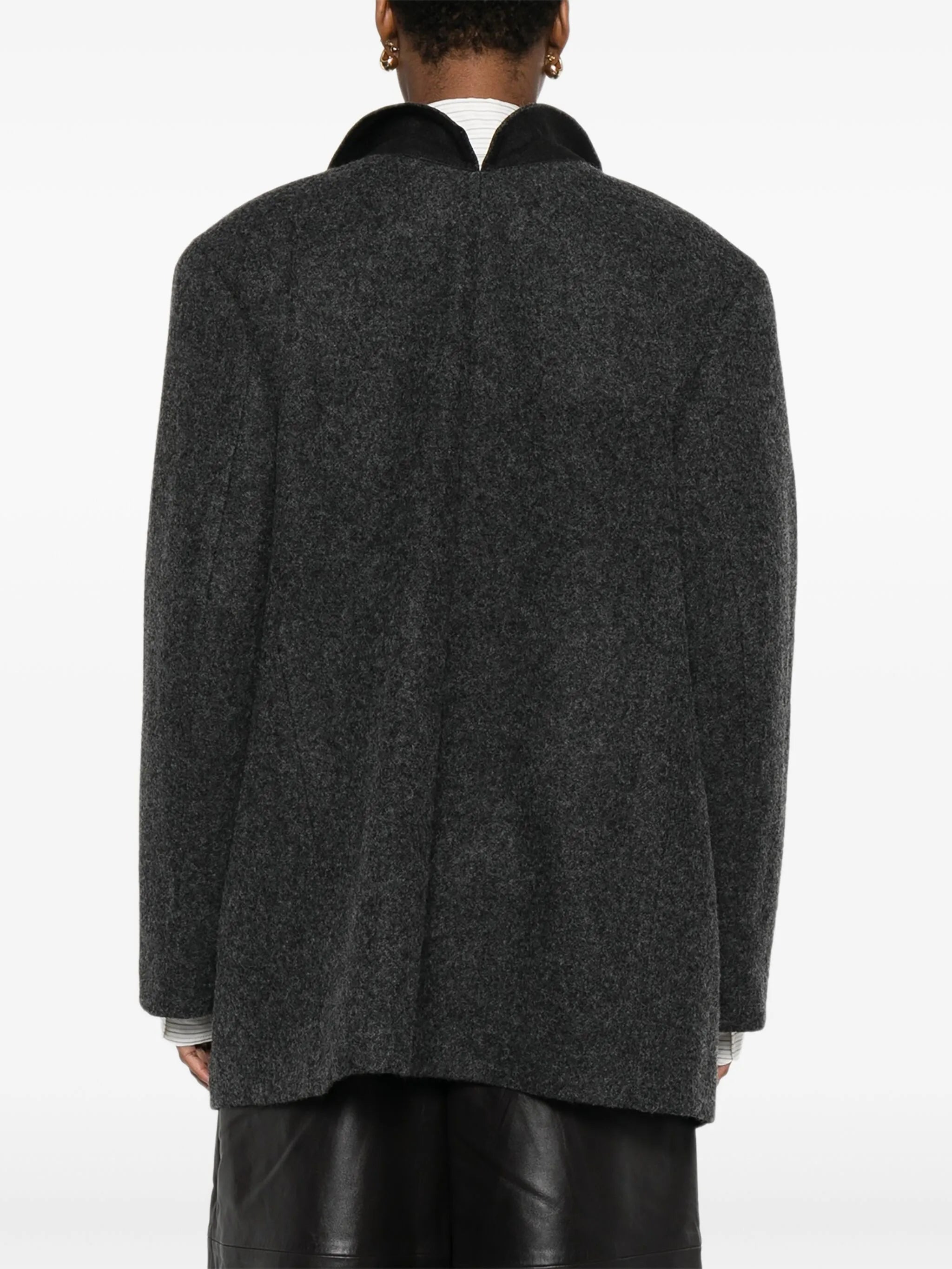 open-front coat - 4