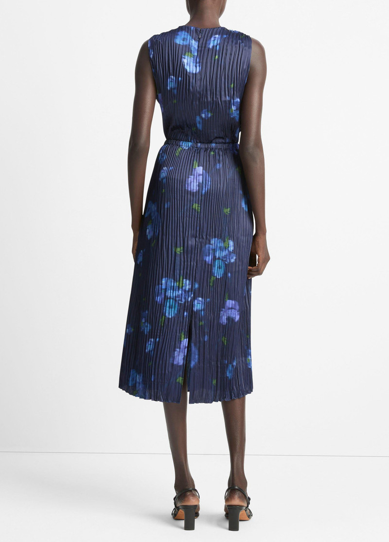 Vince Poppy Blur Crushed Satin Column Skirt outlook
