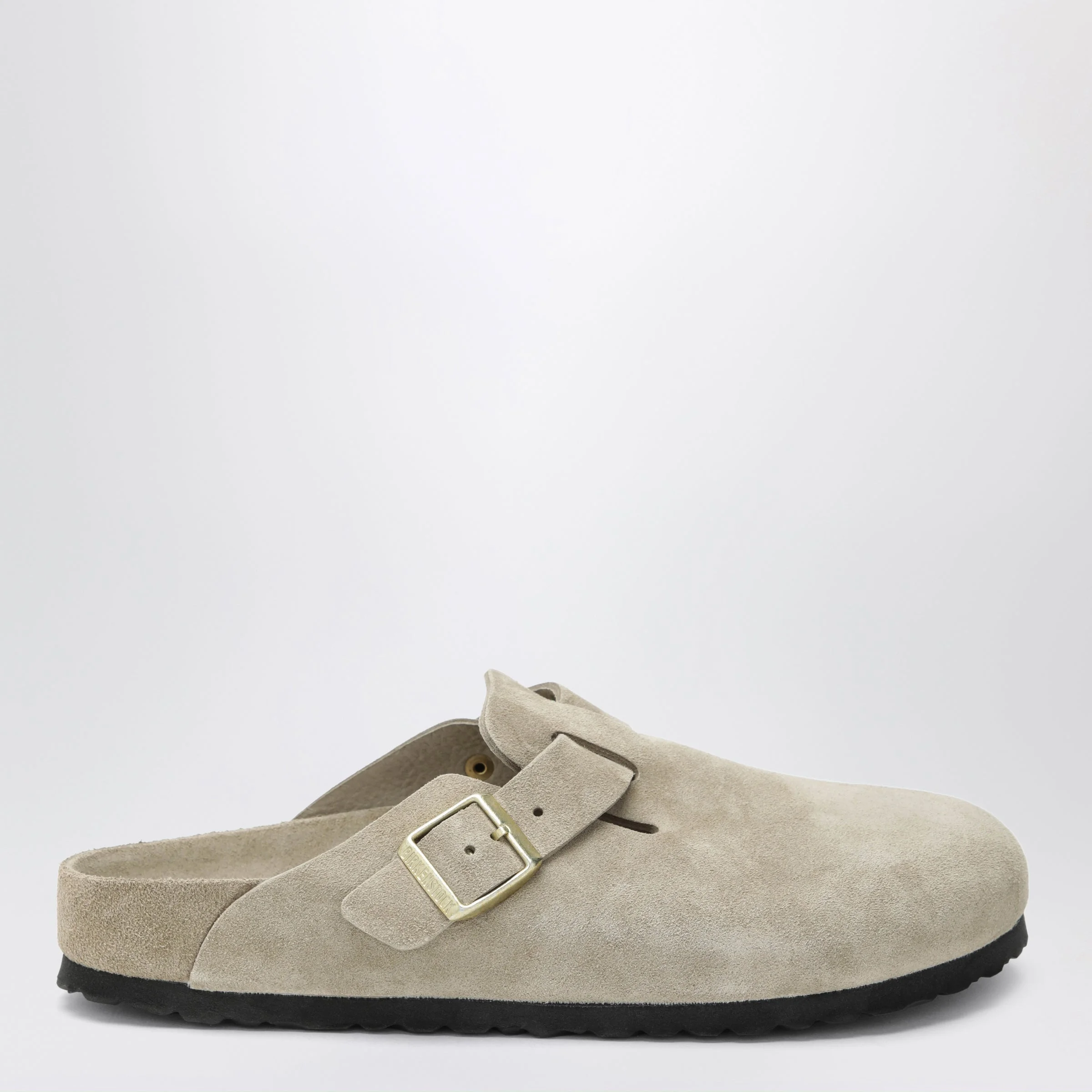 Boston Exquisite suede clogs in taupe - 1