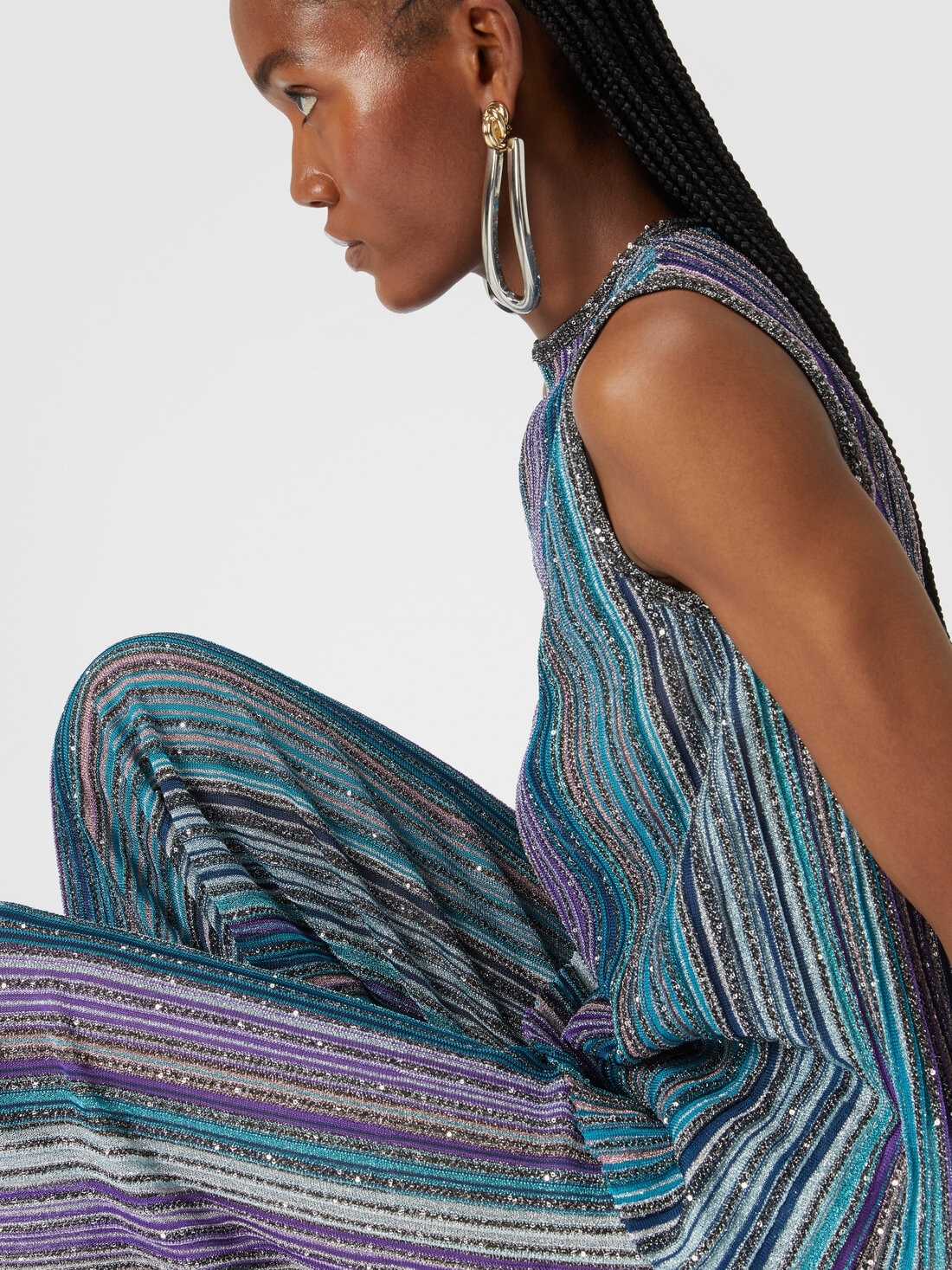 Ribbed trousers with sequins - 4
