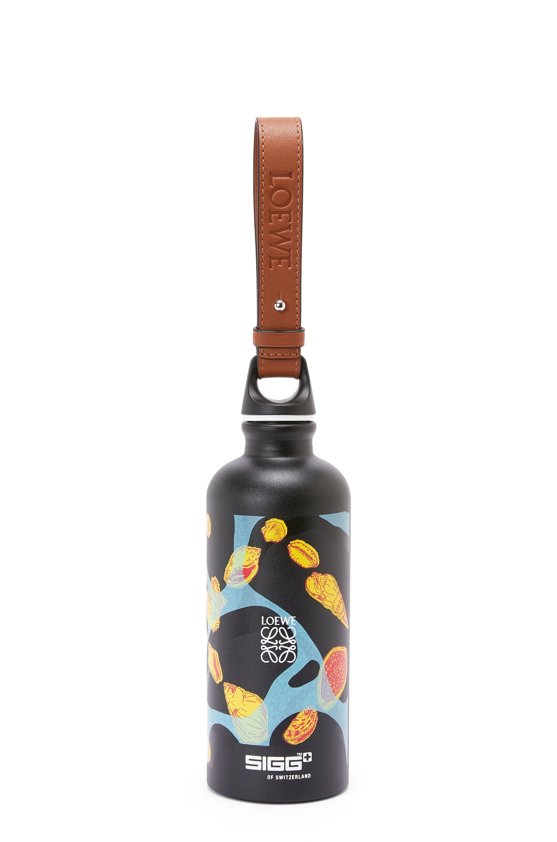 Shell bottle in aluminium and calfskin - 2