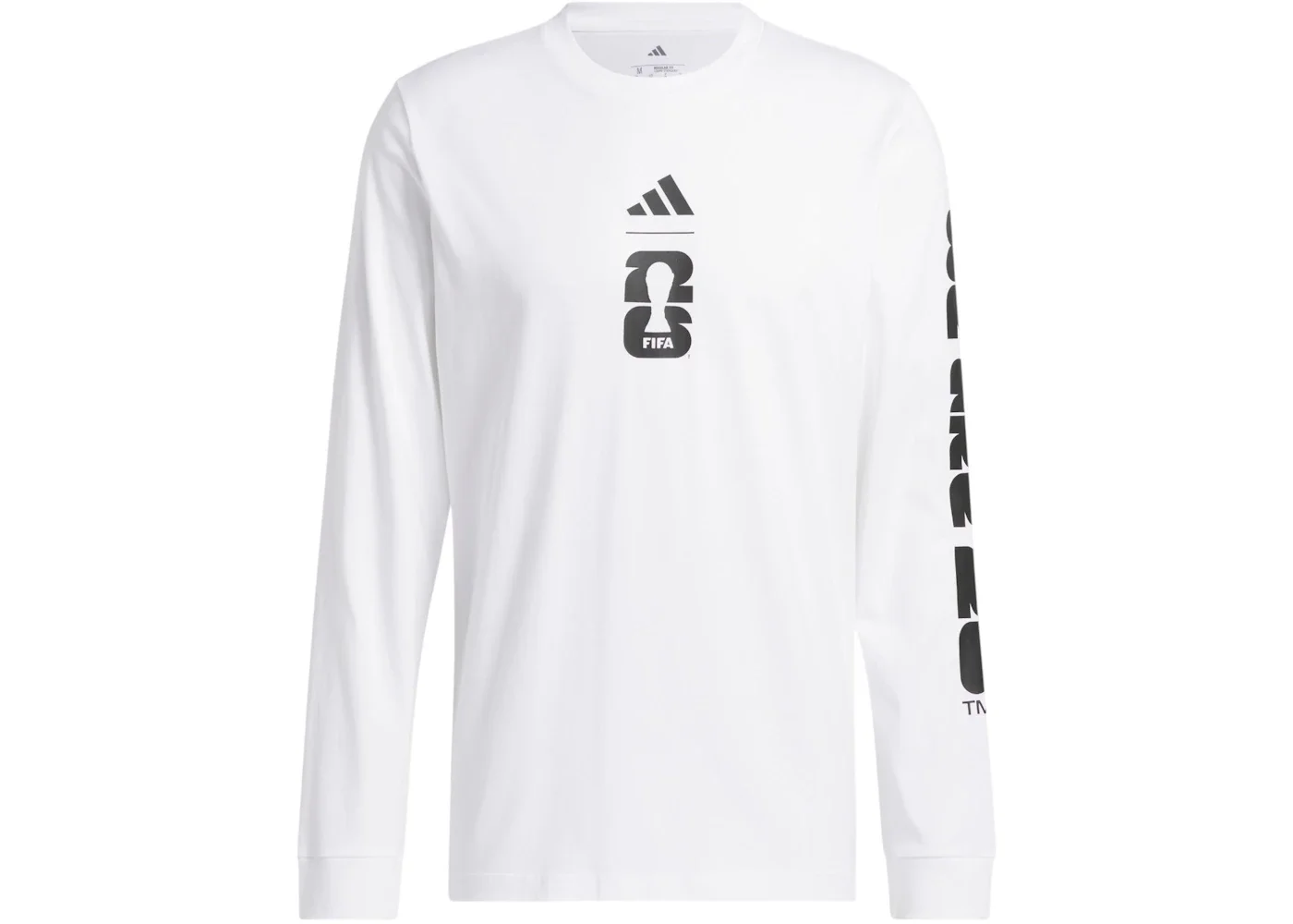 adidas FIFA World Cup 2026 Match Ball Graphic Long Sleeve T-Shirt White - 1