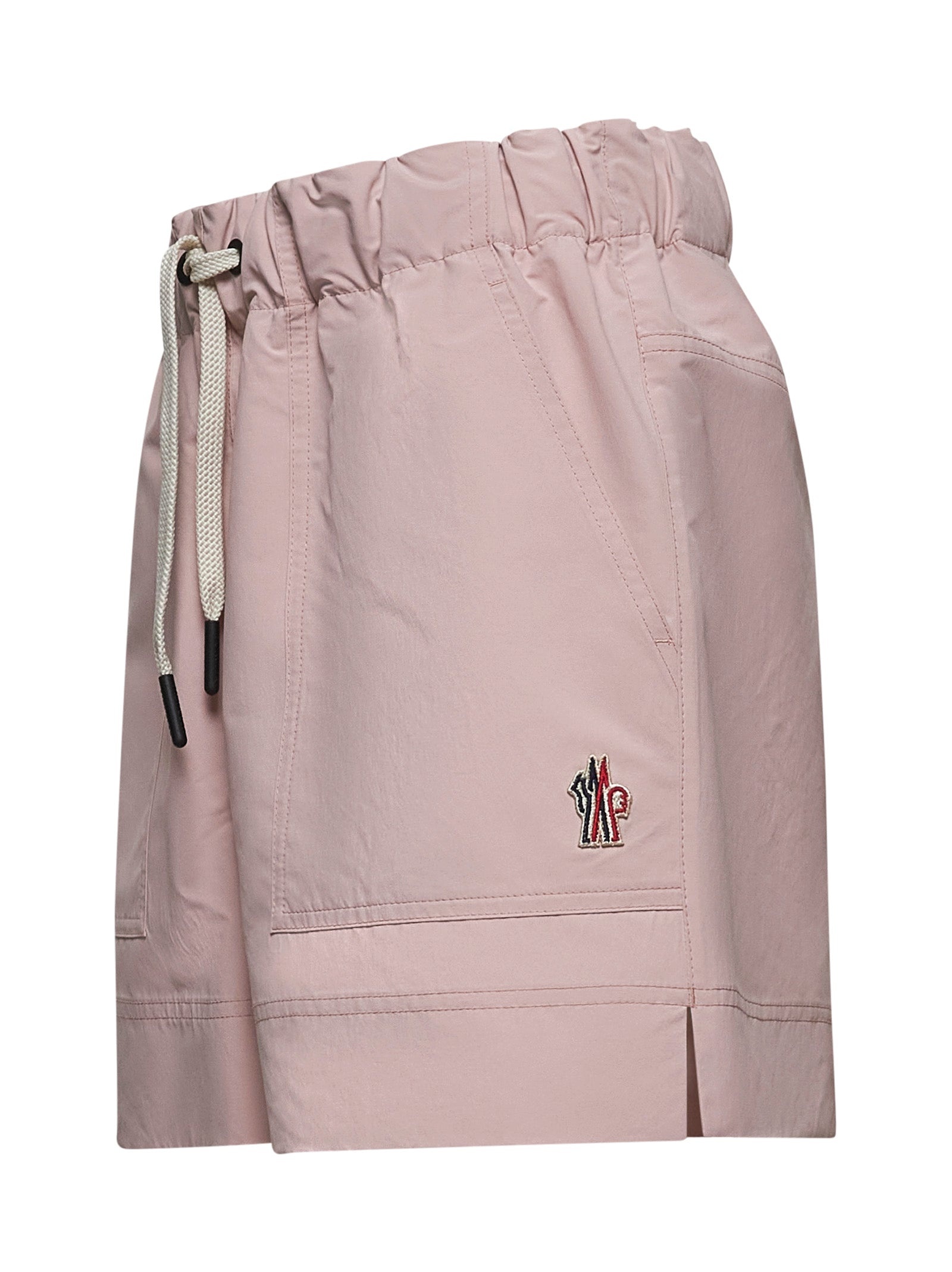 Pink technical froissé shorts - 3