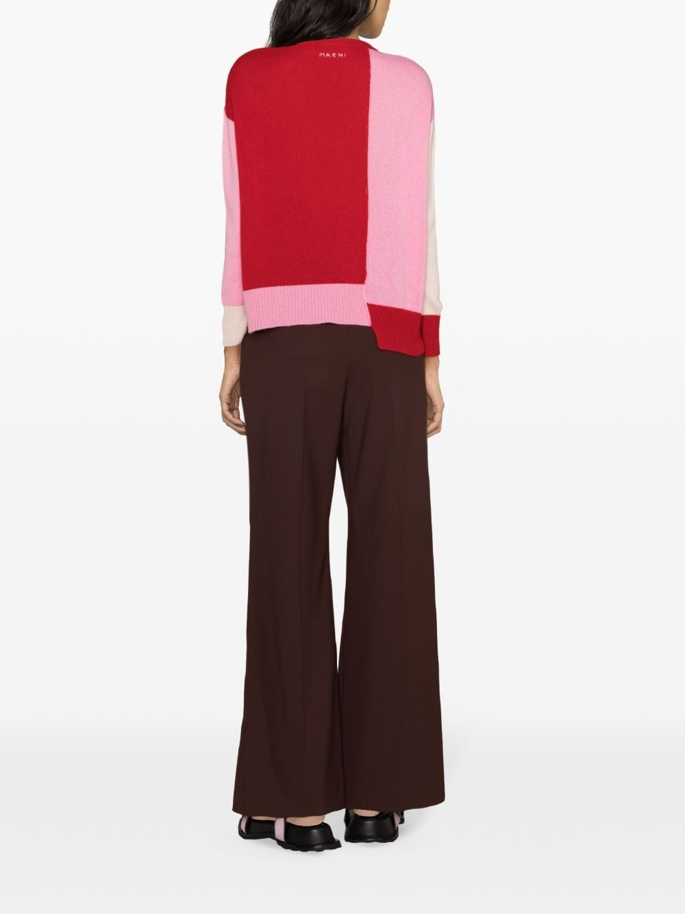 colour-block cashmere jumper - 4