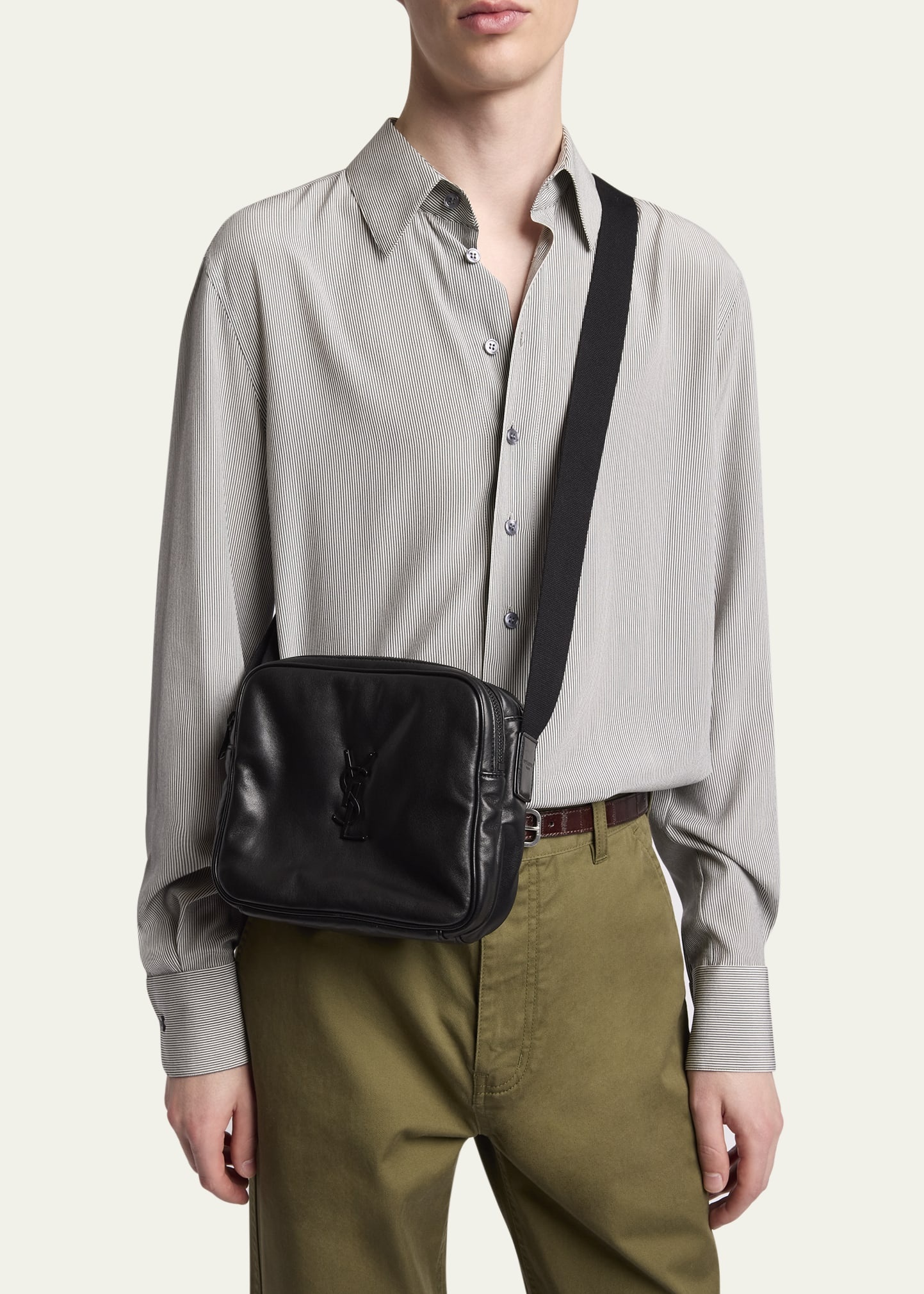 Men's Niki YSL Cube Camera Bag in Leather - 2