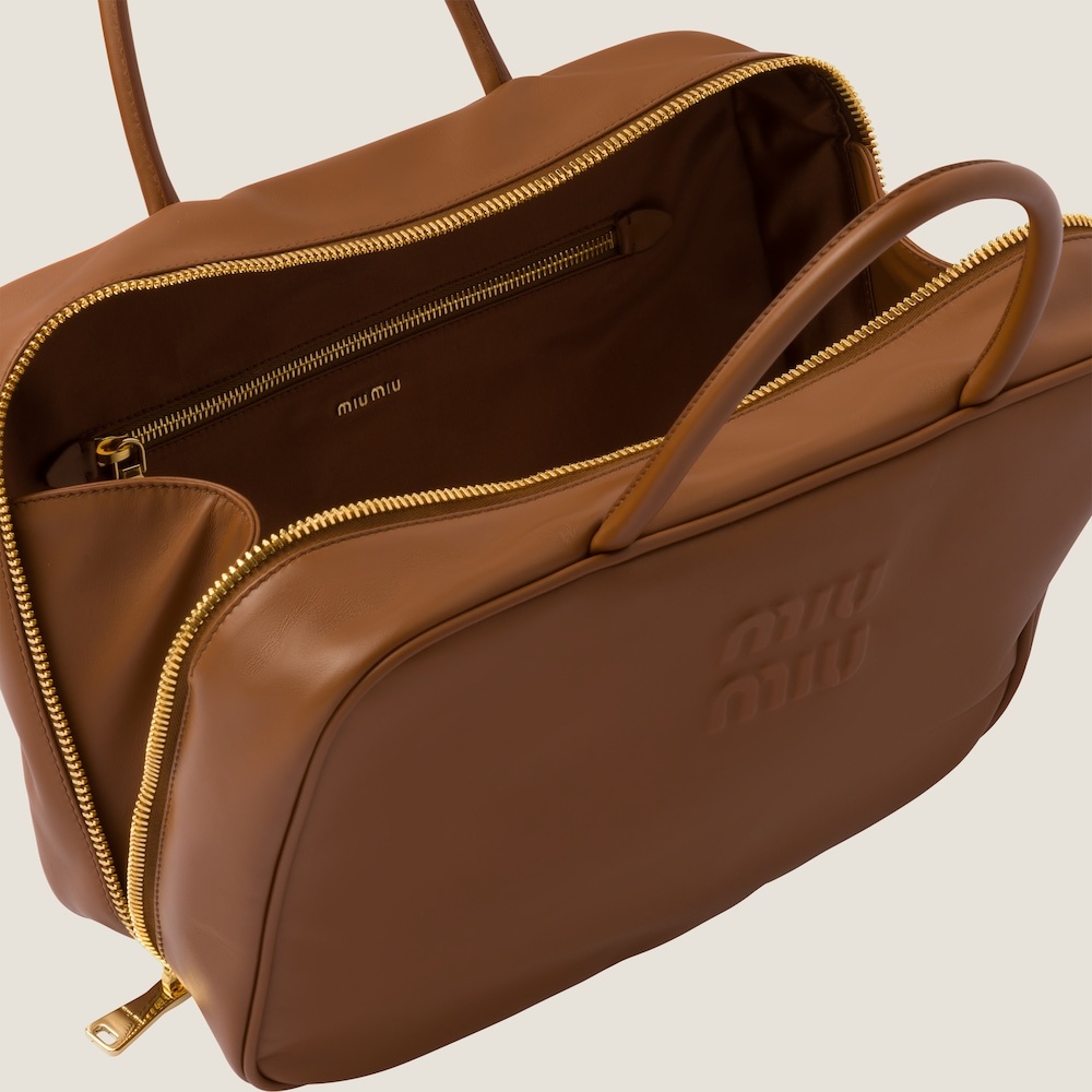 Leather top-handle bag - 5