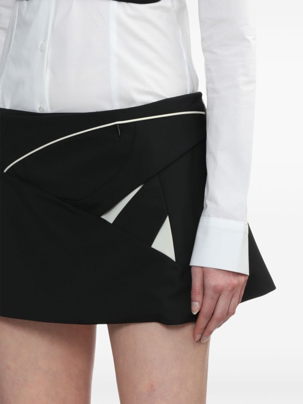 panelled low-rise miniskirt - 5