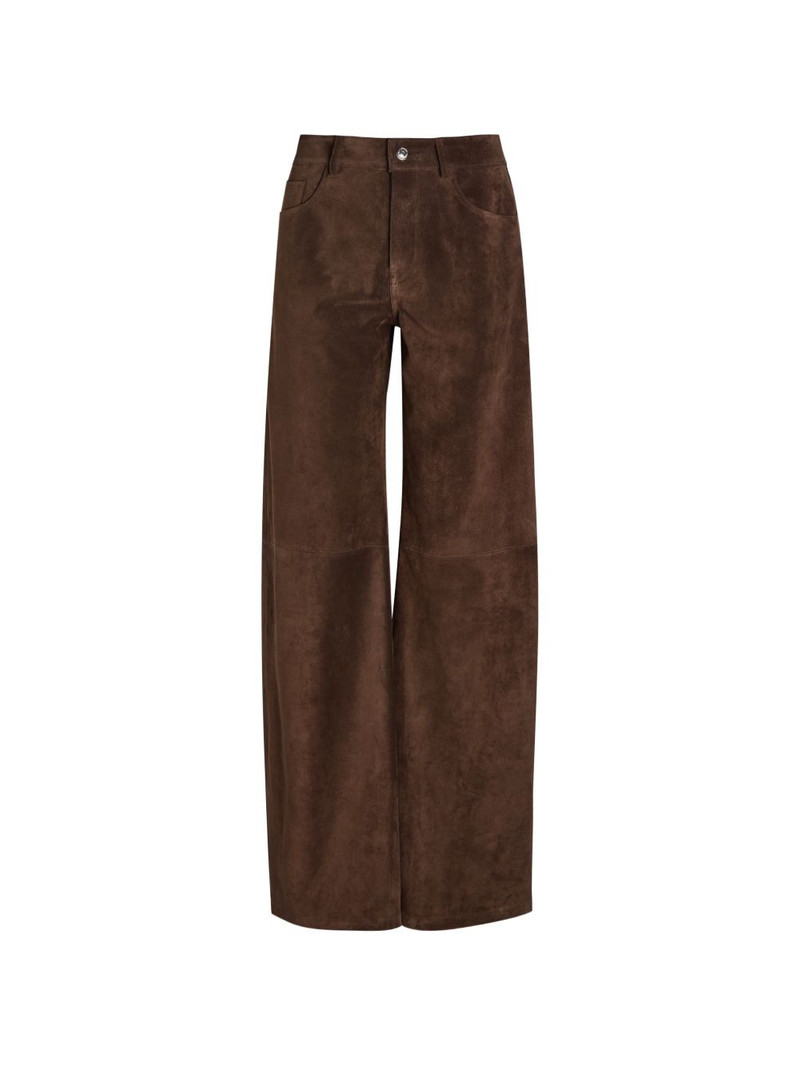 Luke wide-leg suede trousers 1