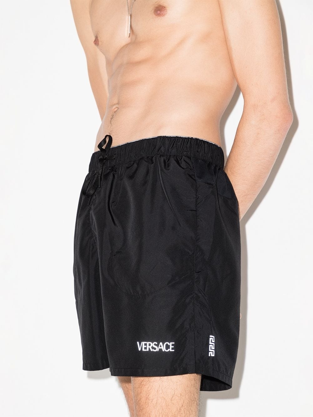 Greca-print swimming shorts - 2