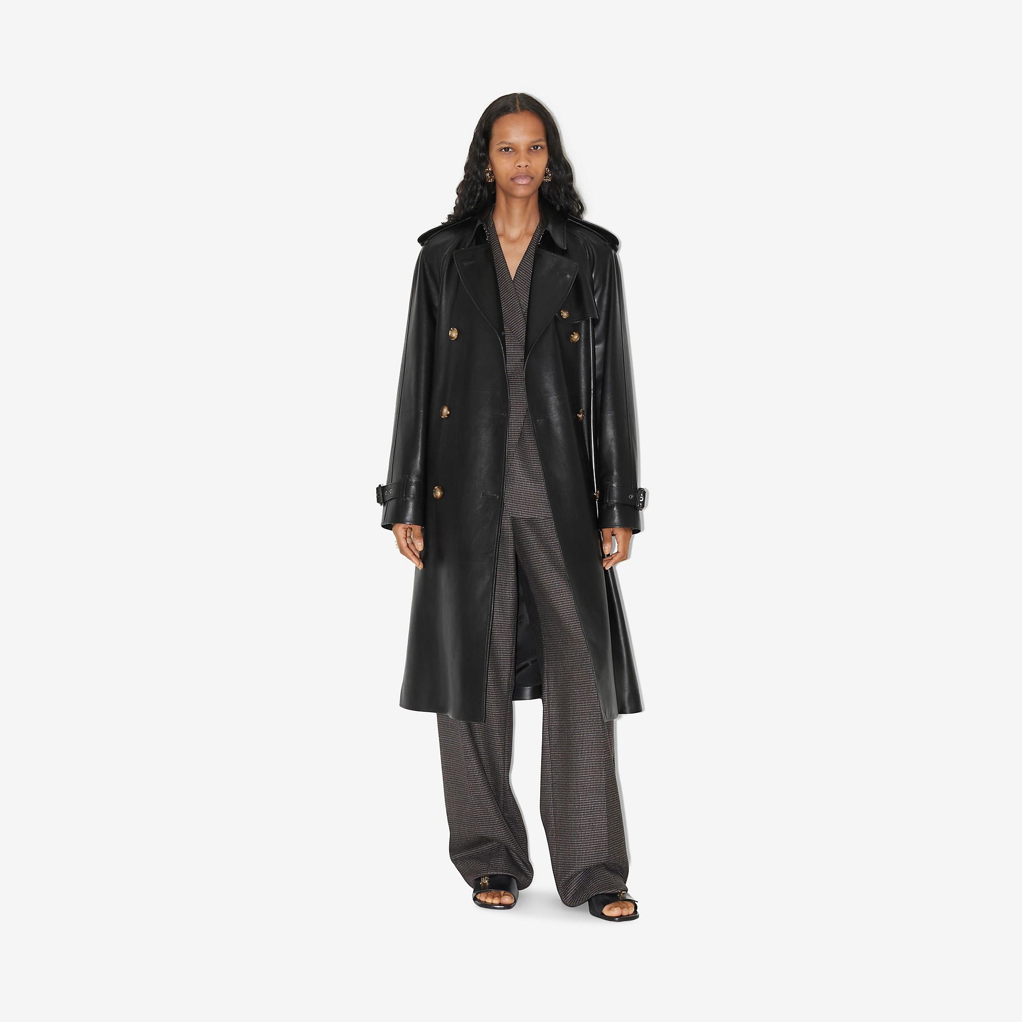 Leather Trench Coat - 2