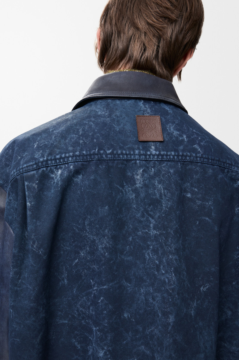 Overshirt in nappa lambskin and cotton 5
