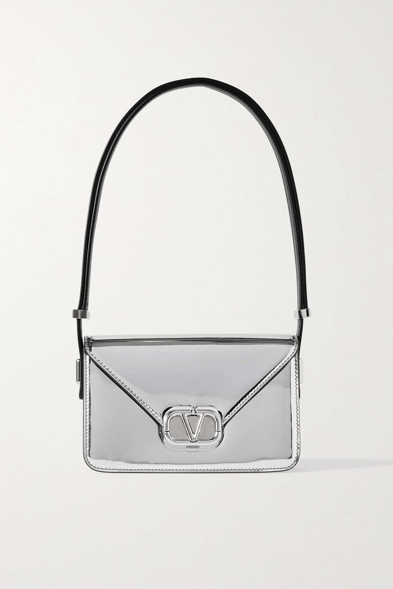 VLOGO small mirrored-leather shoulder bag 1