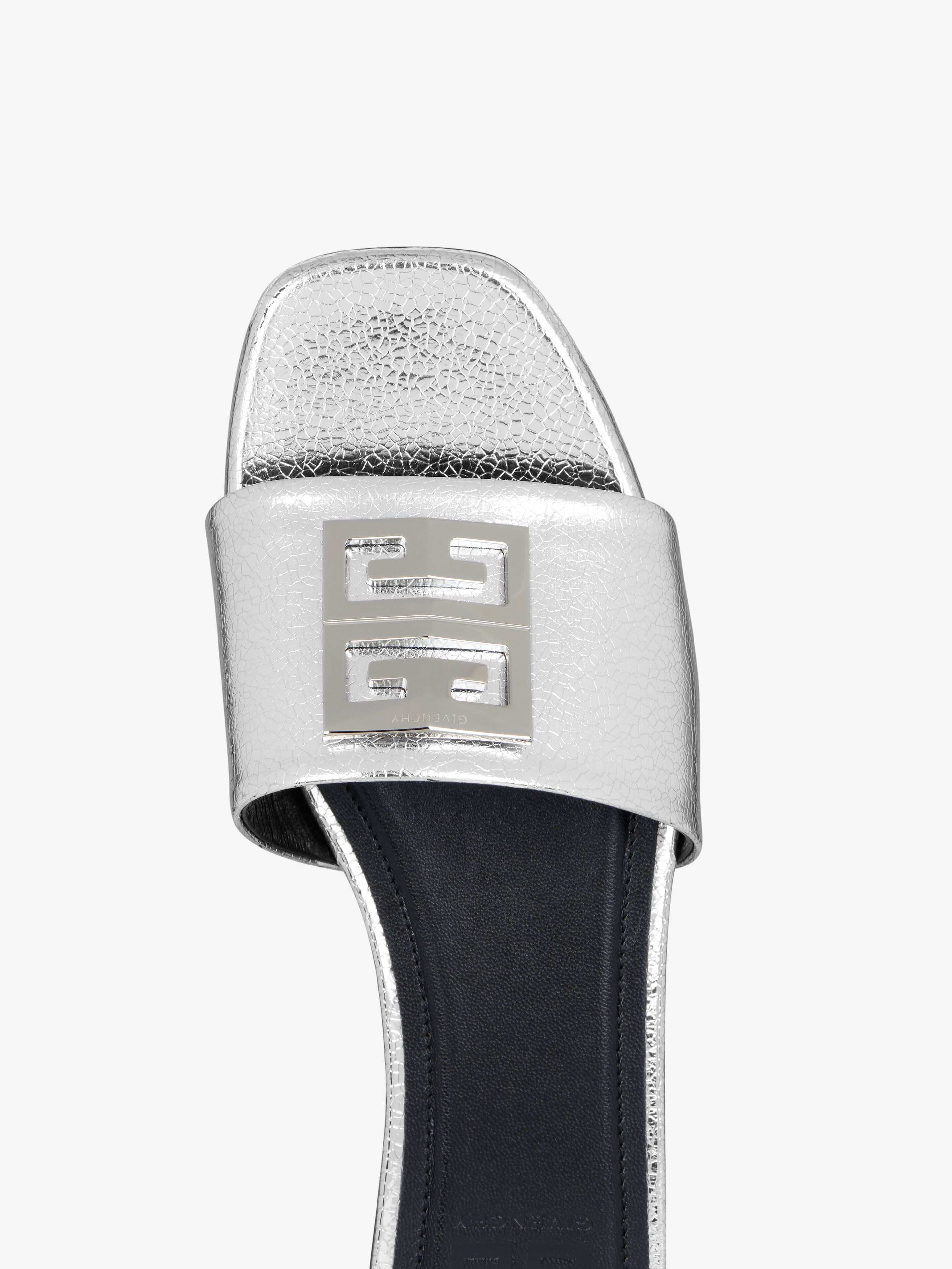4G FLAT MULES IN METALLIC LEATHER - 5
