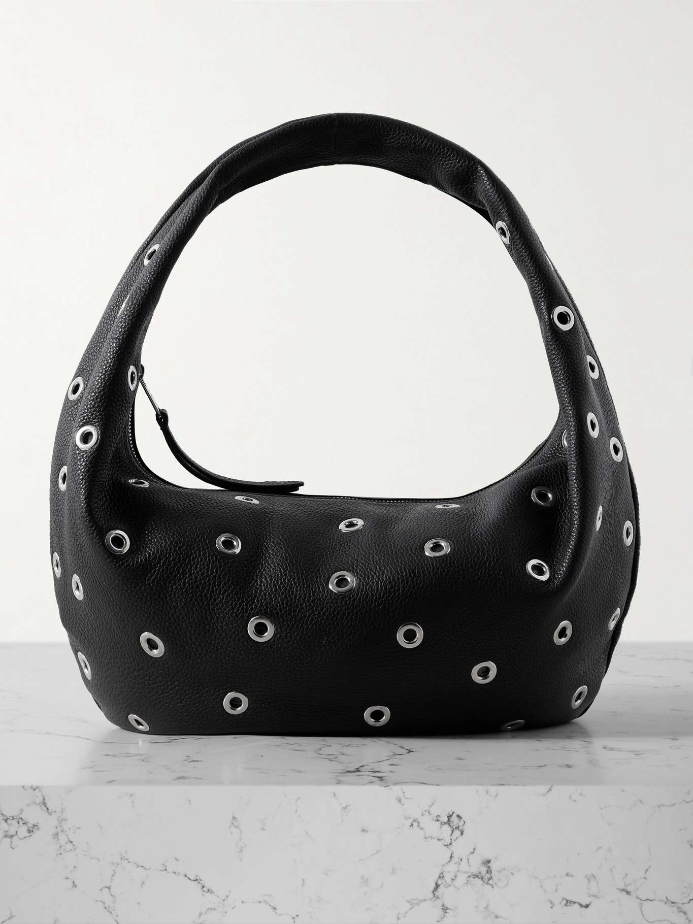 Olivia medium embellished textured-leather tote - 1