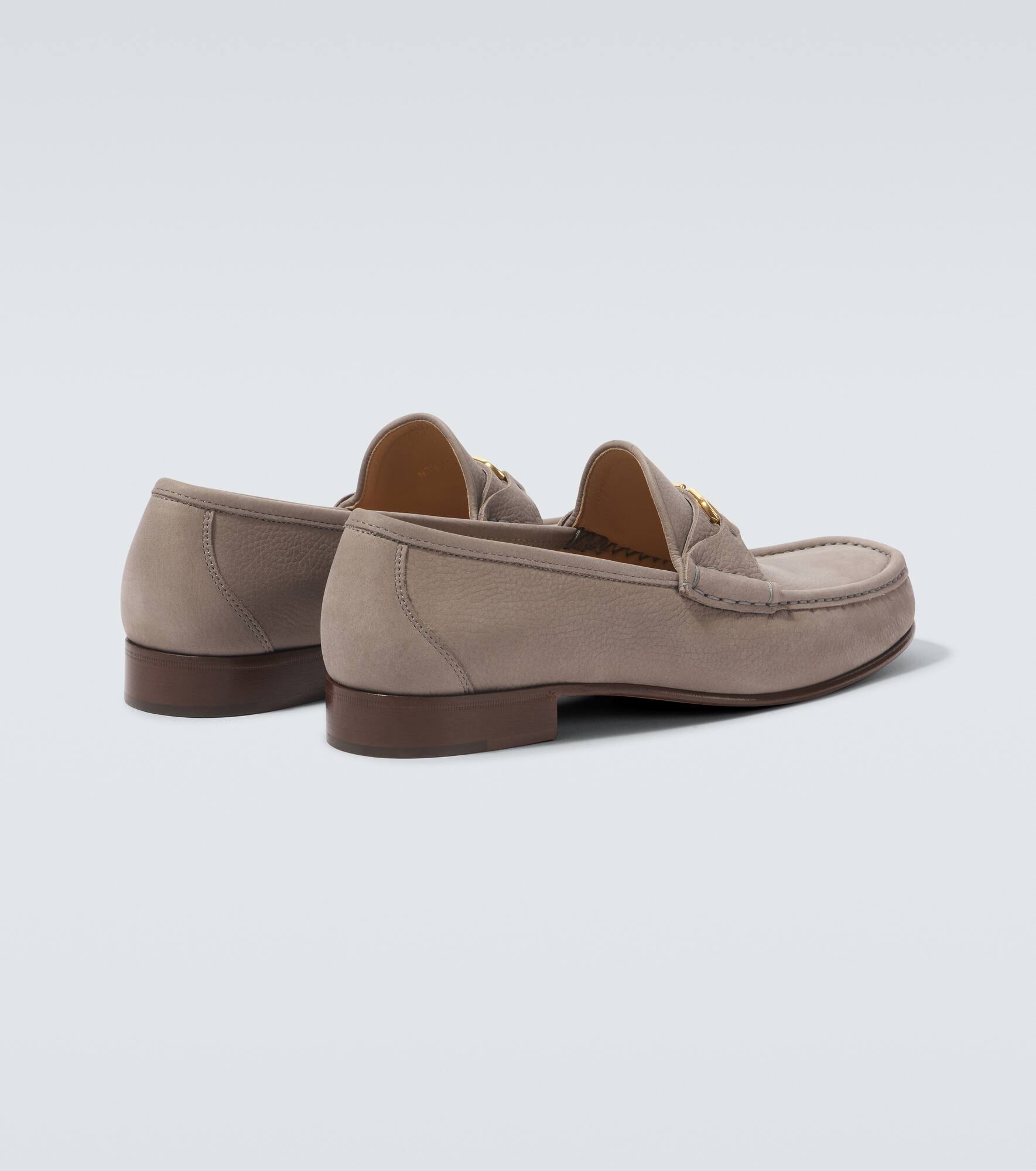 VLogo leather loafers - 6