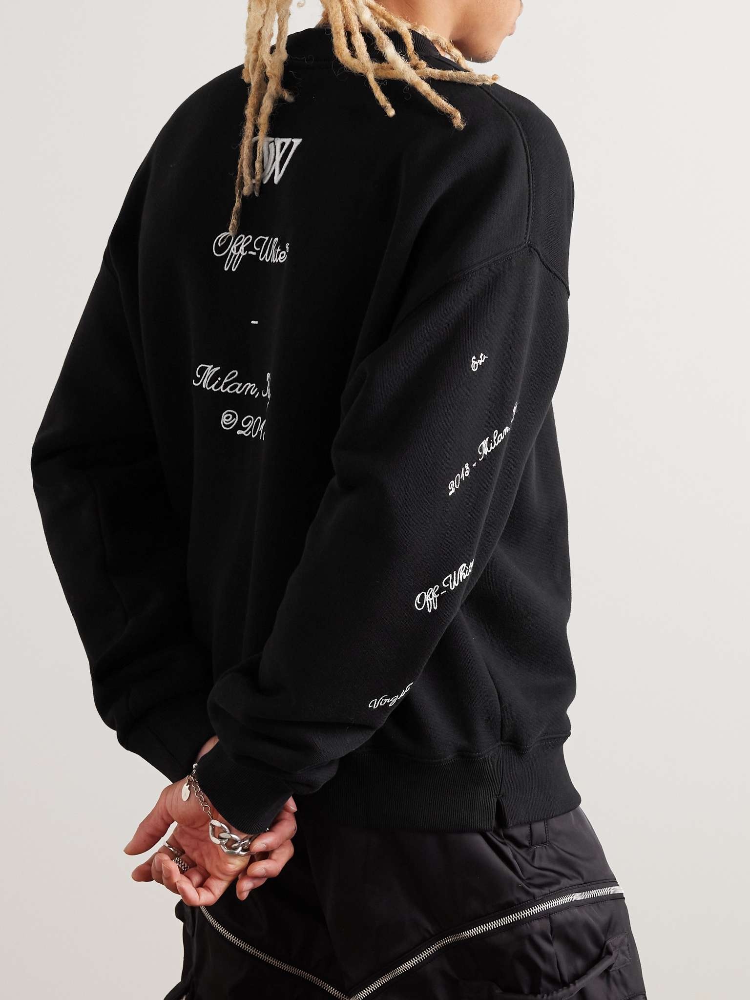 Logo-Embroidered Cotton-Jersey Sweatshirt - 3