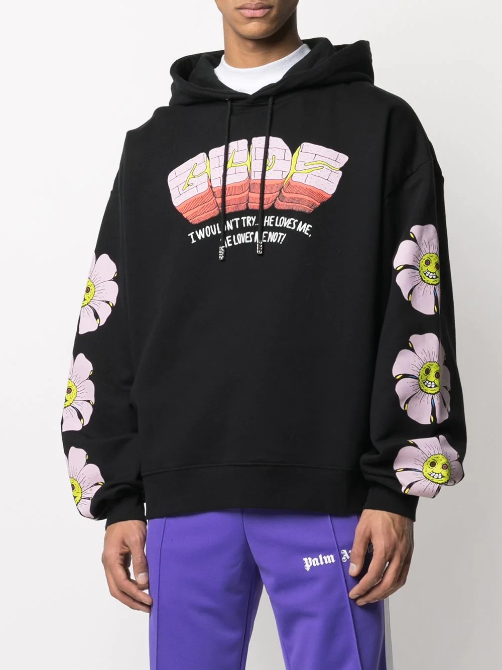 logo-print drawstring hoodie - 3