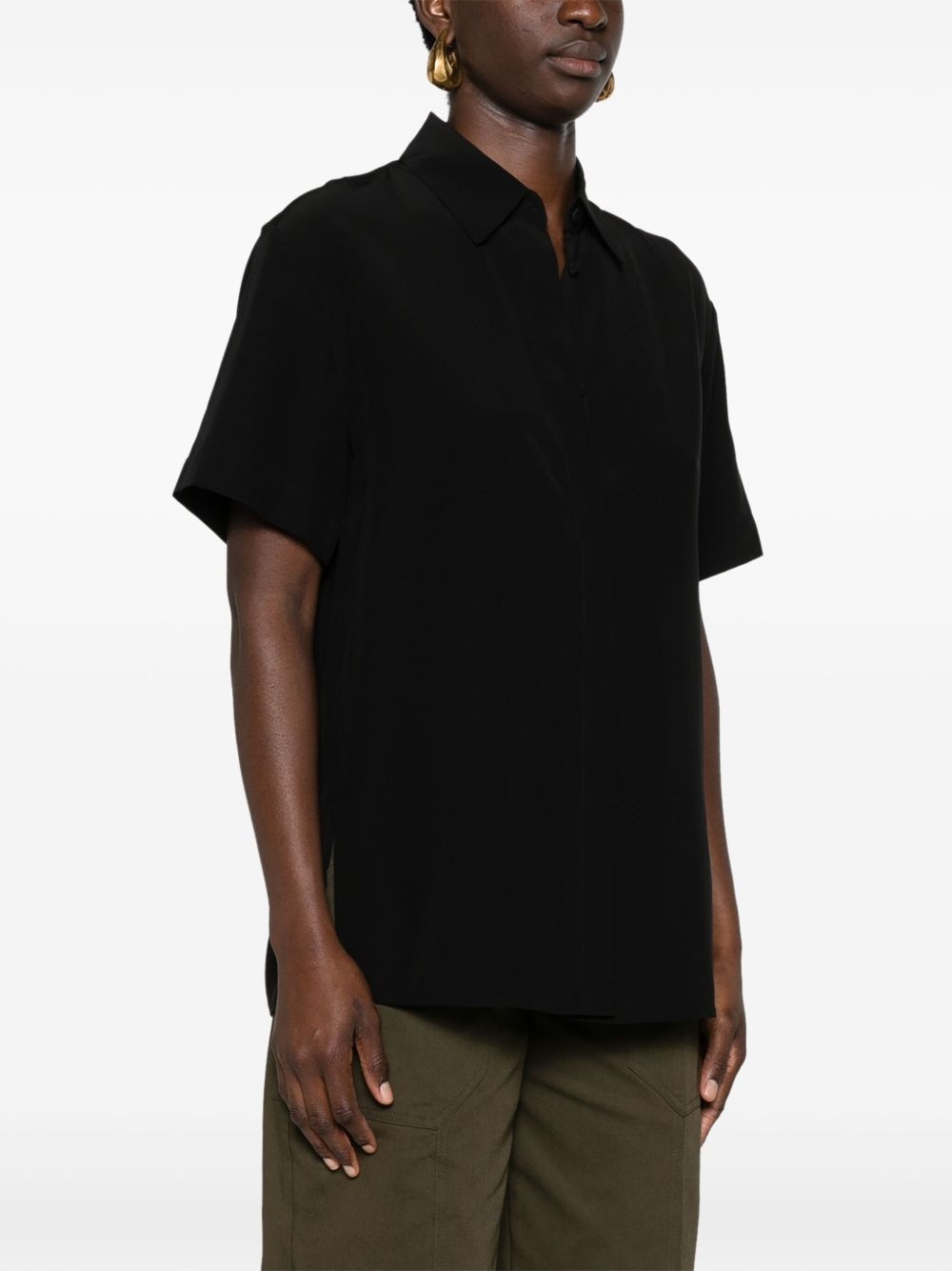 short-sleeve silk shirt - 3